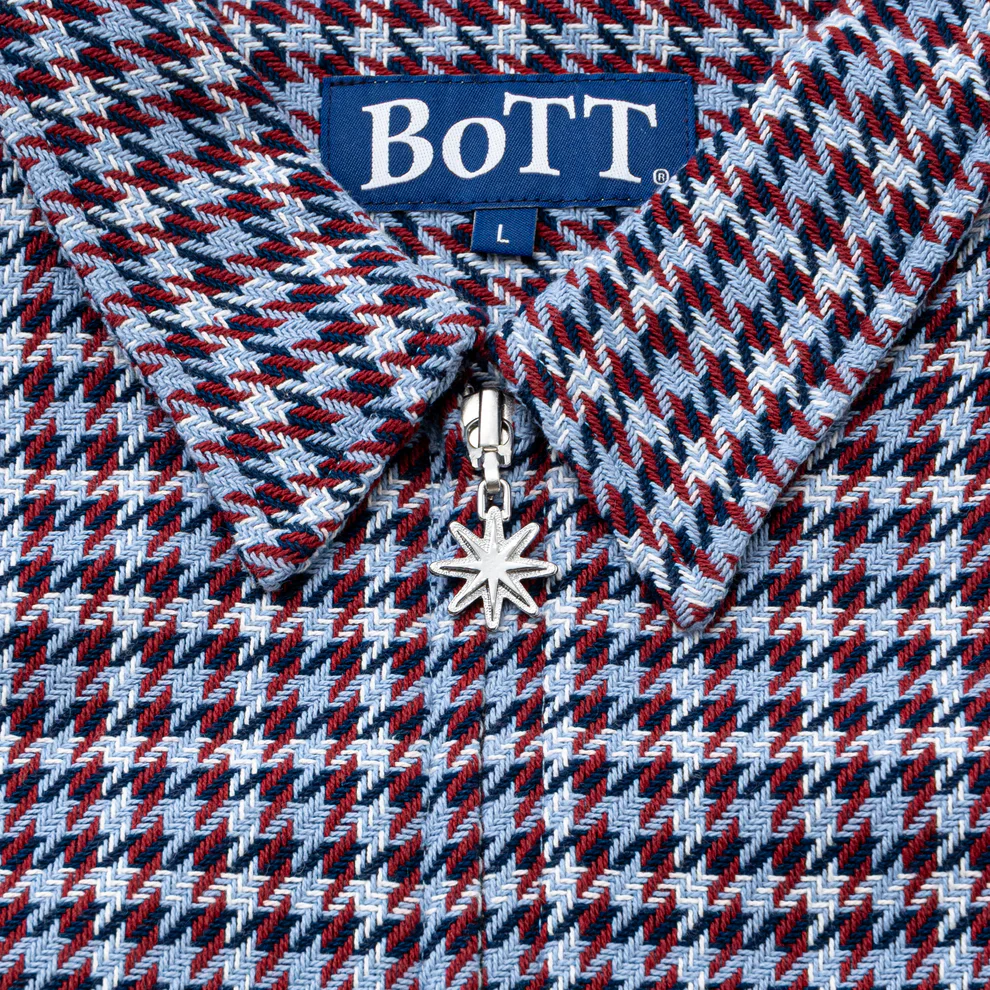 BoTT Zip-Up Flannel Shirt - Slate Blue - Image 3