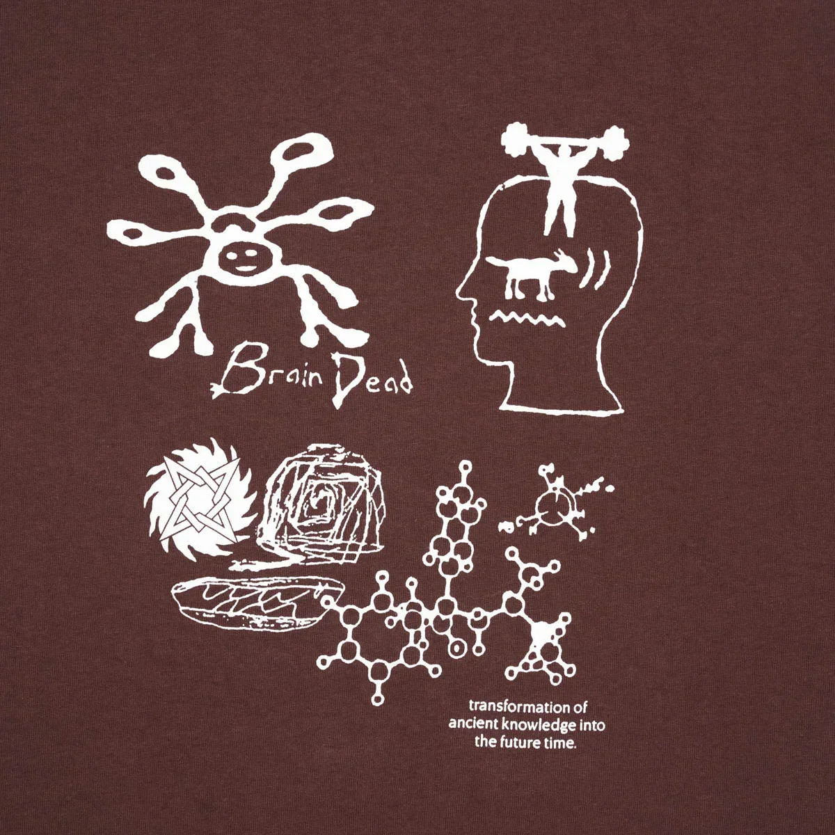 Brain Dead Ancient Knowledge T-Shirt - Berry - Image 3