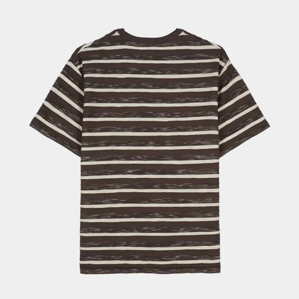 Brain Dead Casey Striped T-Shirt - Coffee - Image 3