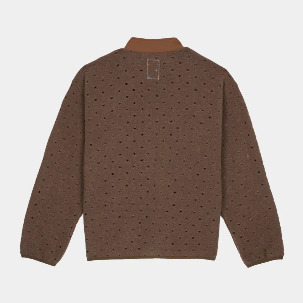 Brain Dead Hole Mock Neck Pullover - Brown - Image 3