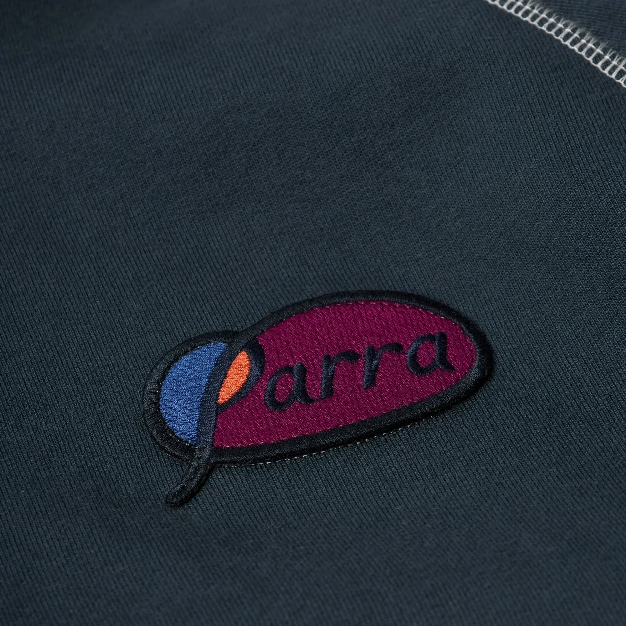By Parra Circled Script Logo Hooded Sweatshirt - Dark Blue - Image 4