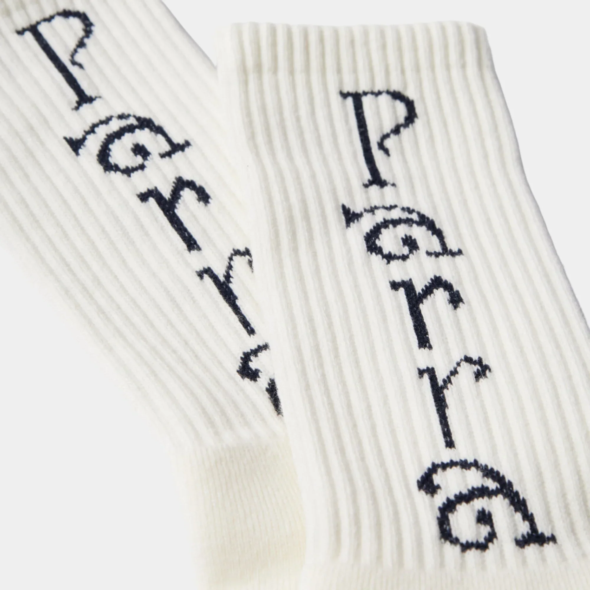 By Parra Weird Trad Logo Crew Socks - White - Image 2