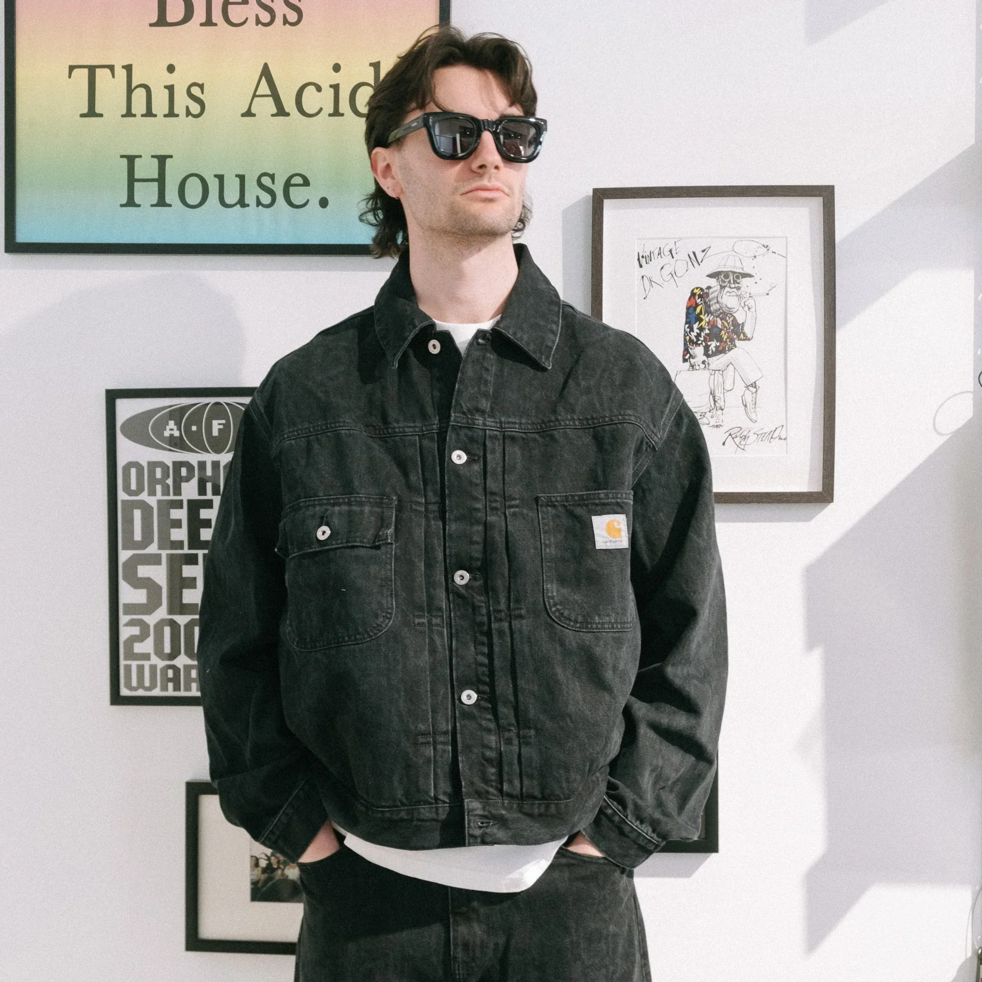 Carhartt WIP Belmar Jacket - Snake Camo Black Stone Washed - Image 4