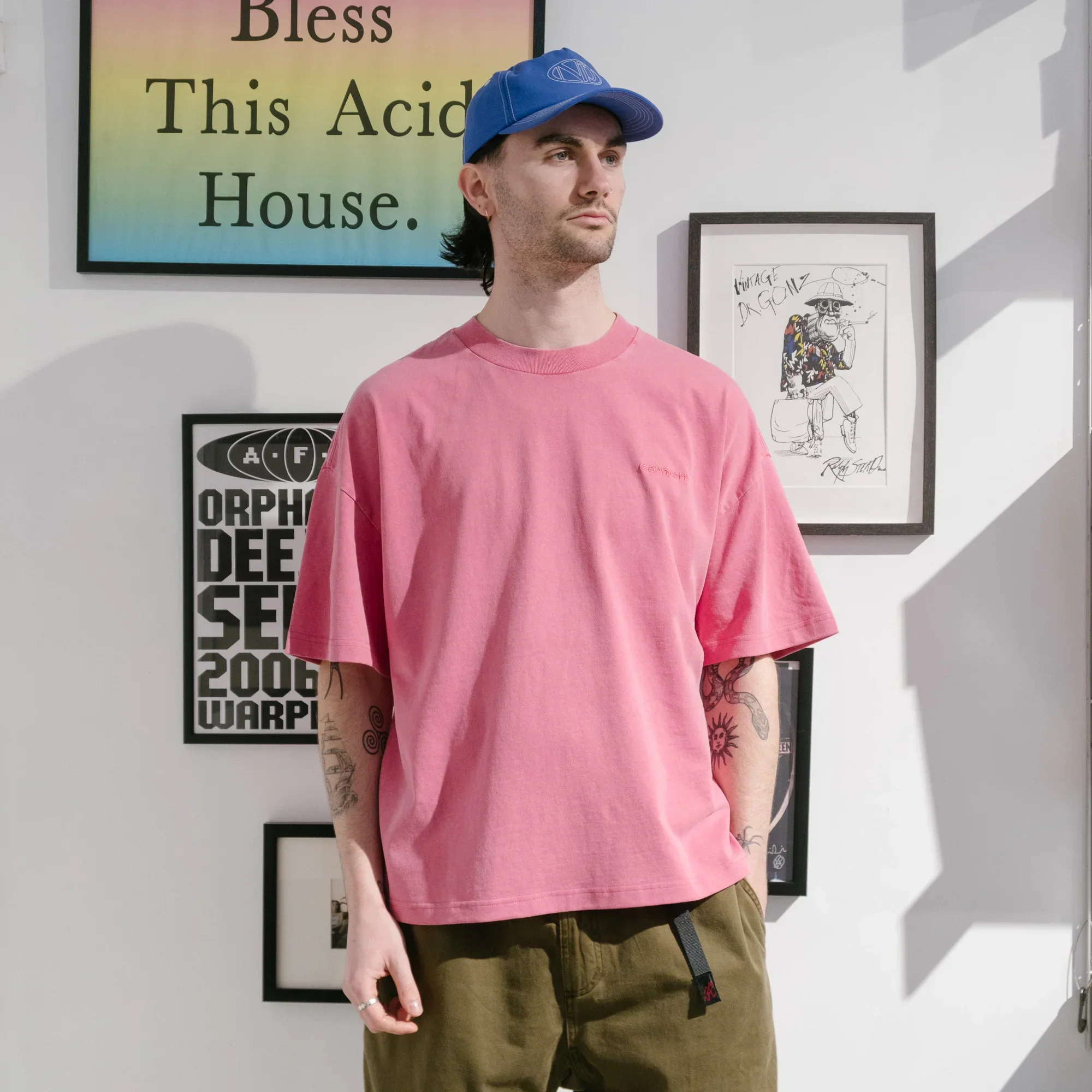 Carhartt WIP Benton T-Shirt - Primrose Garment Dyed - Image 3