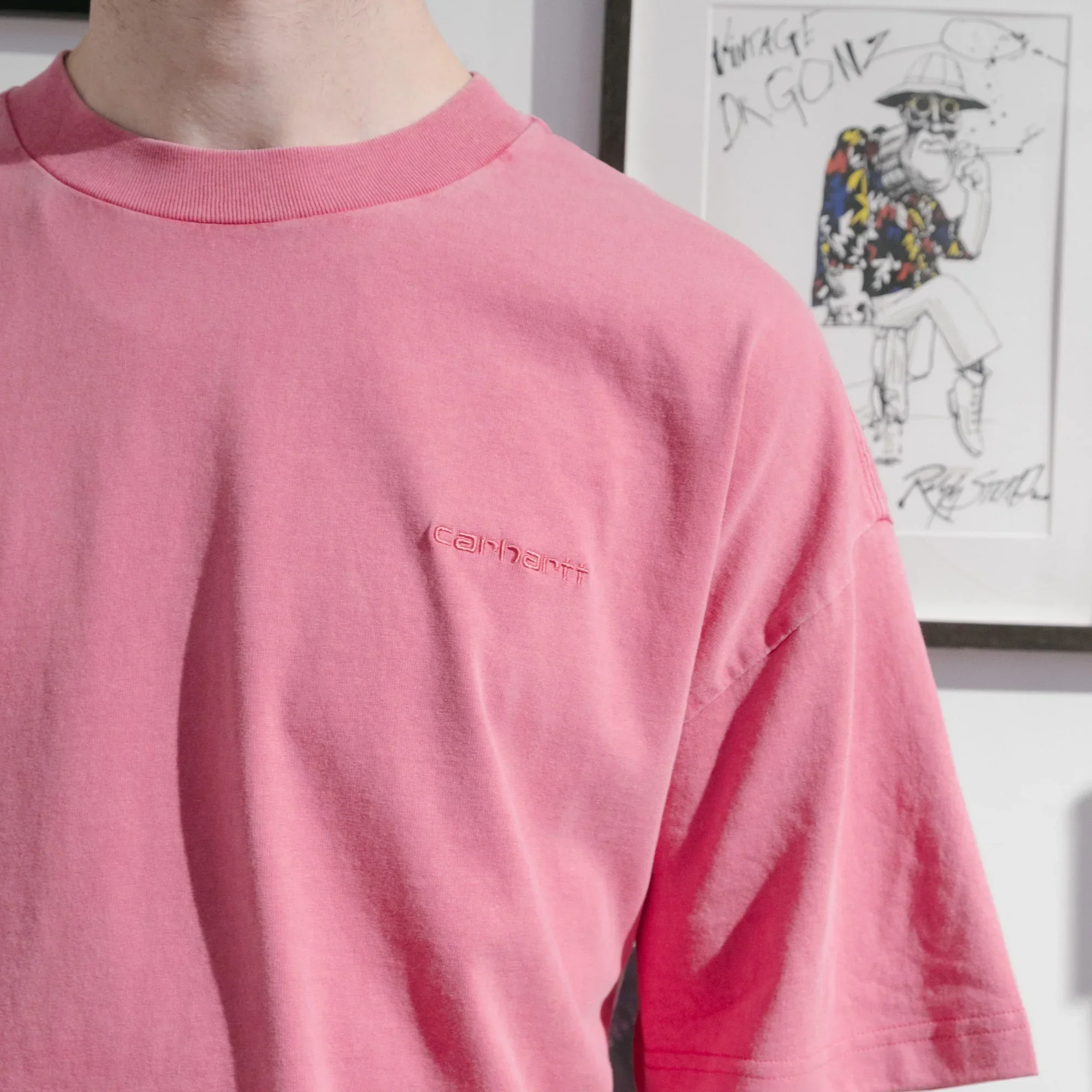 Carhartt WIP Benton T-Shirt - Primrose Garment Dyed - Image 4