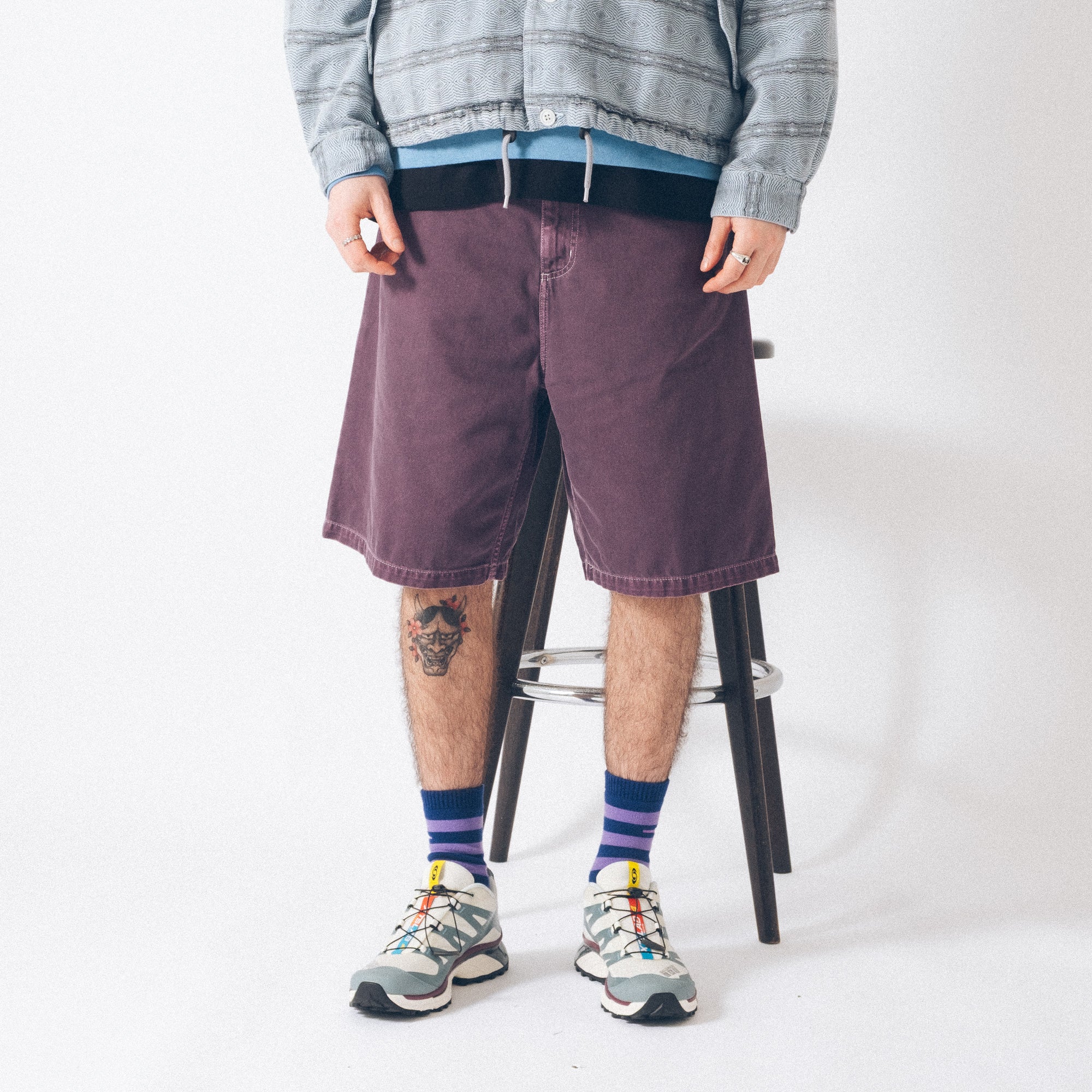 Carhartt WIP Brandon Short - Cozy Purple Stone Dyed - Image 3