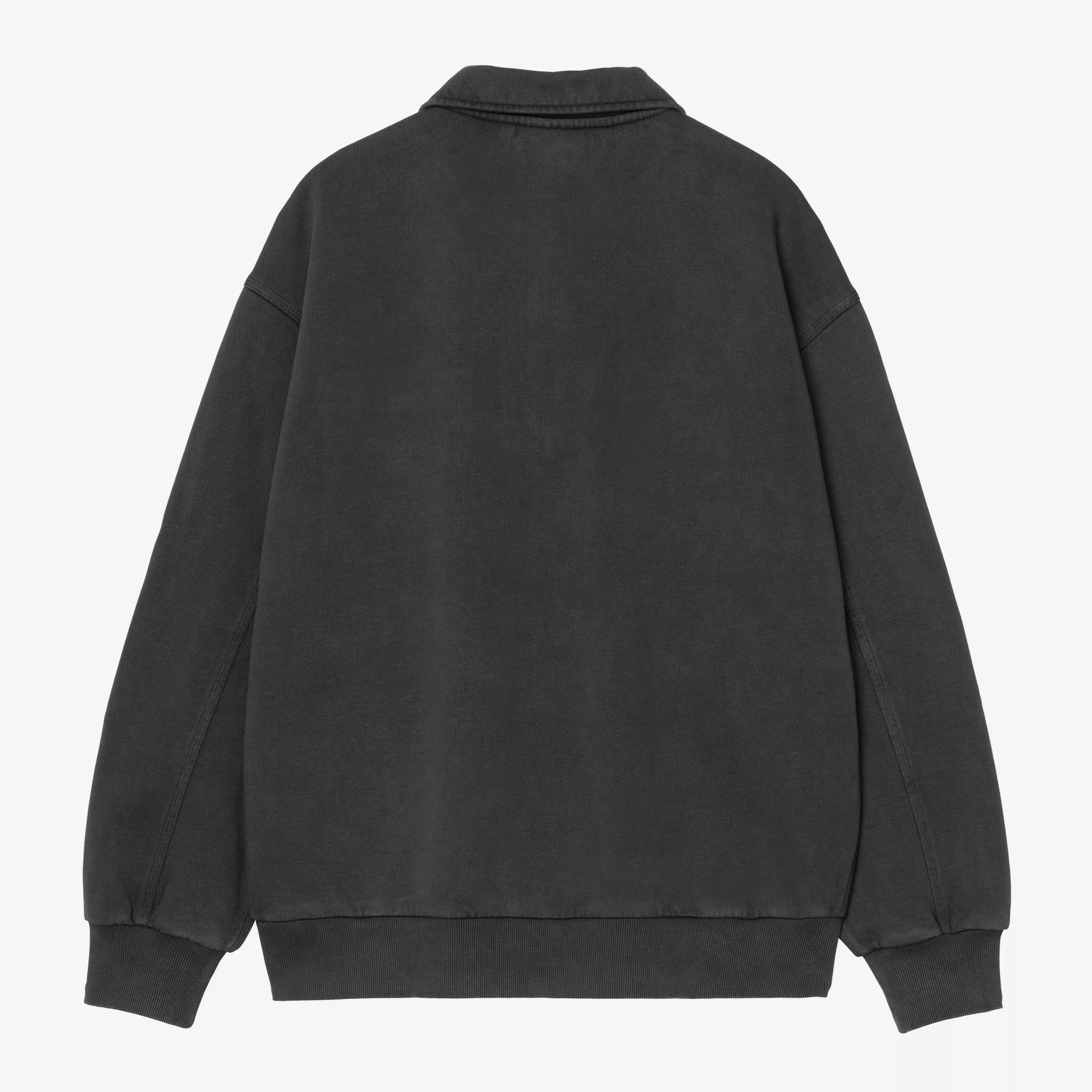 Carhartt WIP Half Zip Detroit Sweatshirt - Black Stonewashed - Image 2