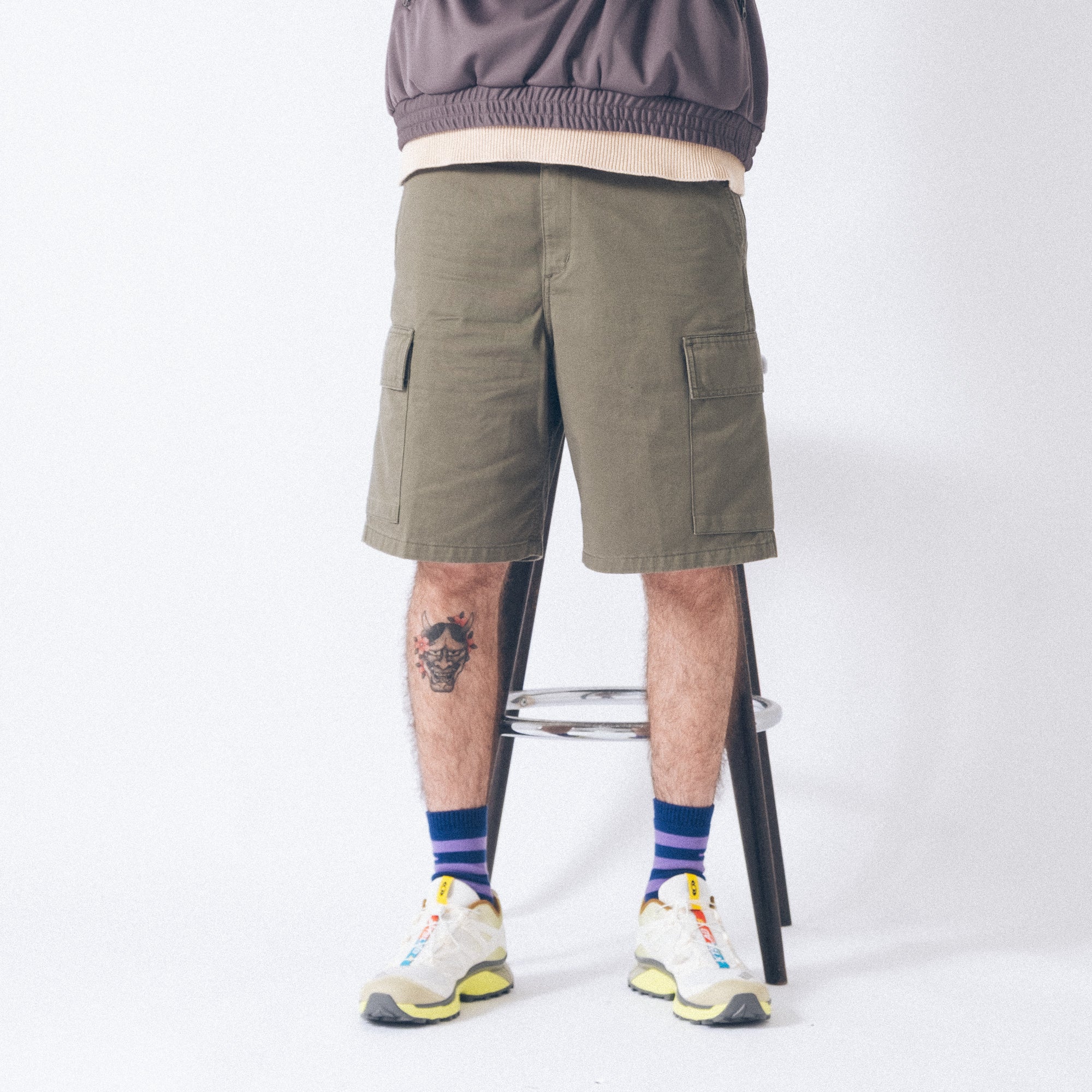 Carhartt WIP Kade Cargo Short - Leaf Stone Washed - Image 3