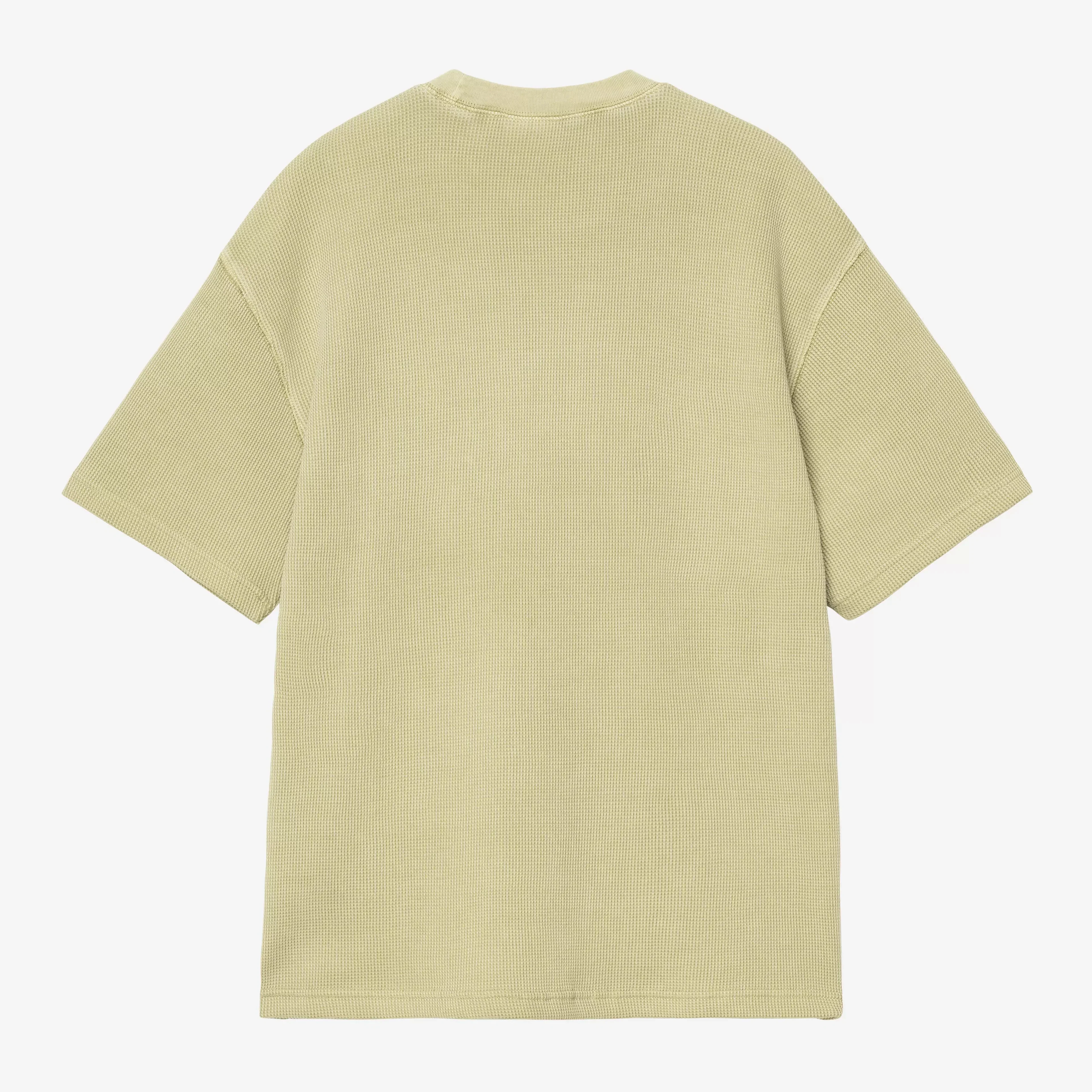 Carhartt WIP Nelson Waffle T-Shirt - Gentle Green Garment Dyed - Image 2