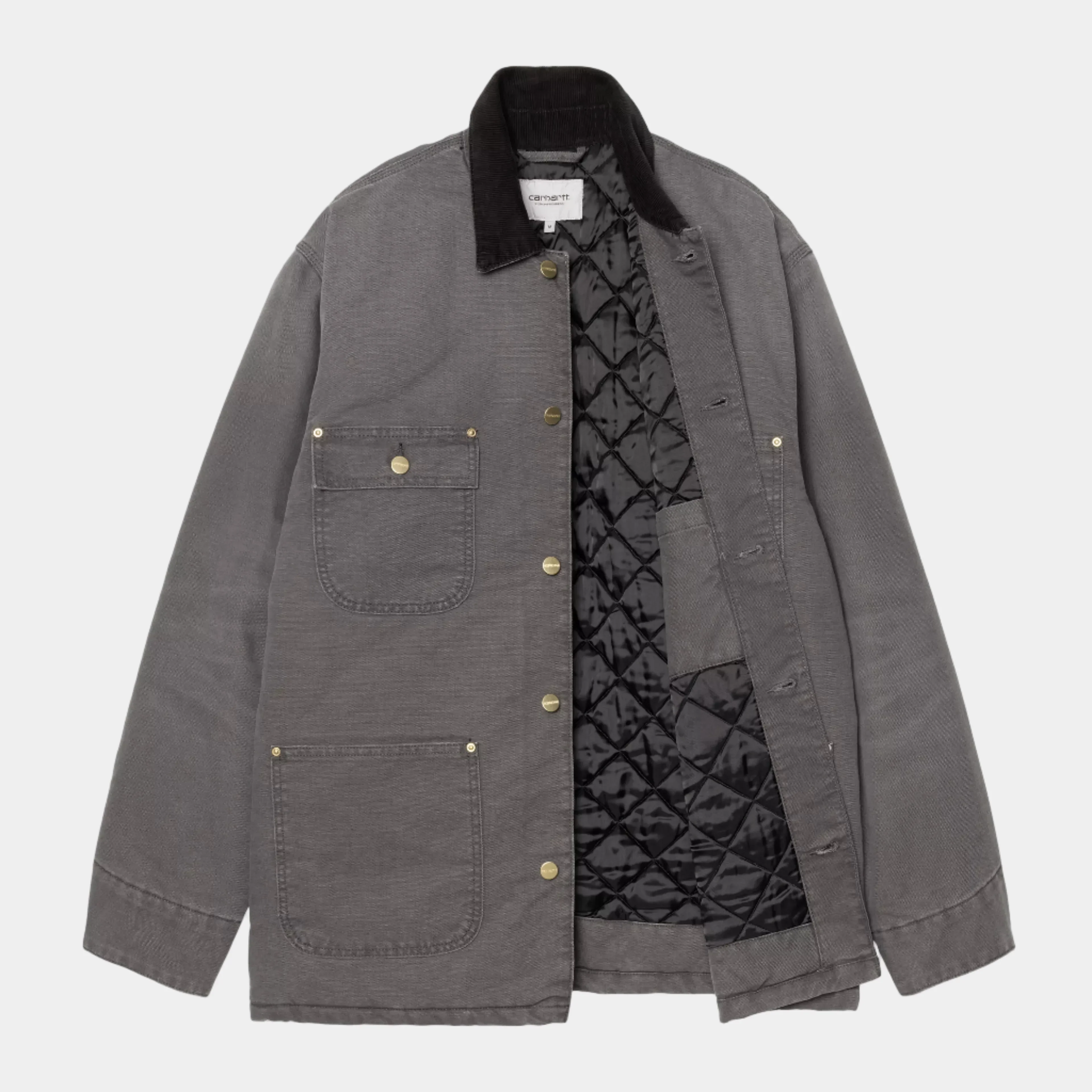 Carhartt WIP OG Chore Coat - Graphite/Black - Image 3