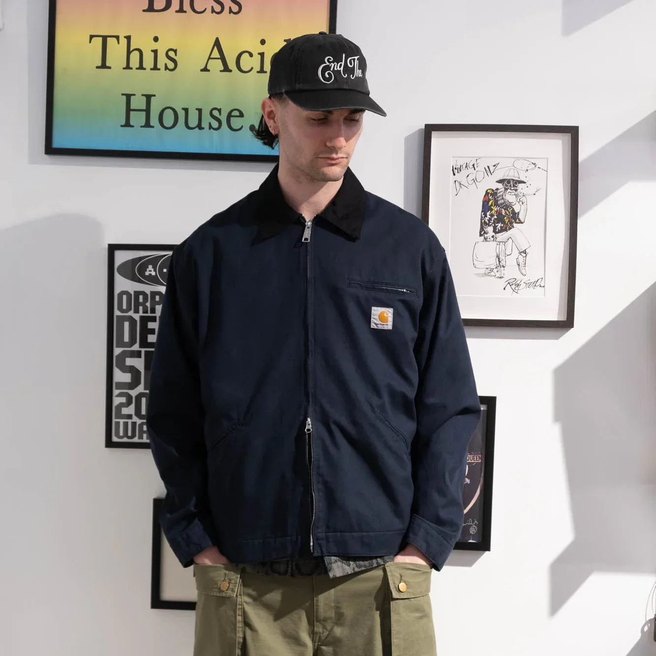 Carhartt WIP OG Detroit Jacket - Deep Night/Black Rinsed - Image 4