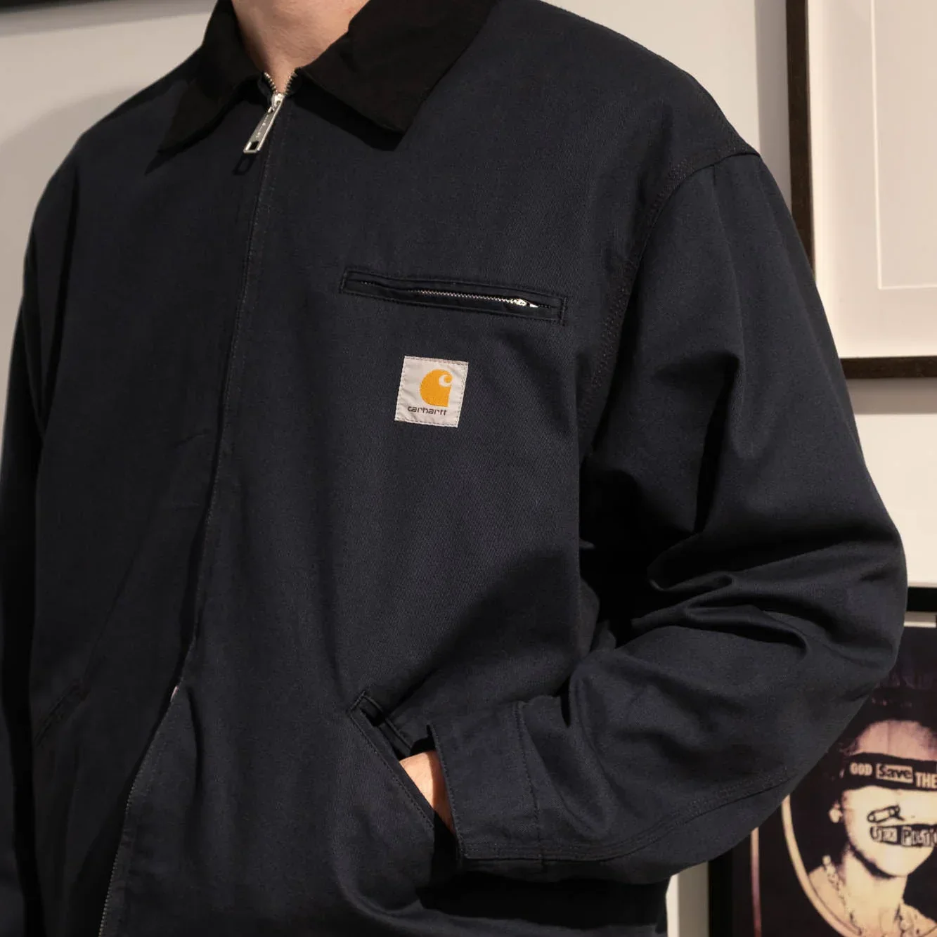 Carhartt WIP OG Detroit Jacket - Deep Night/Black Rinsed - Image 5