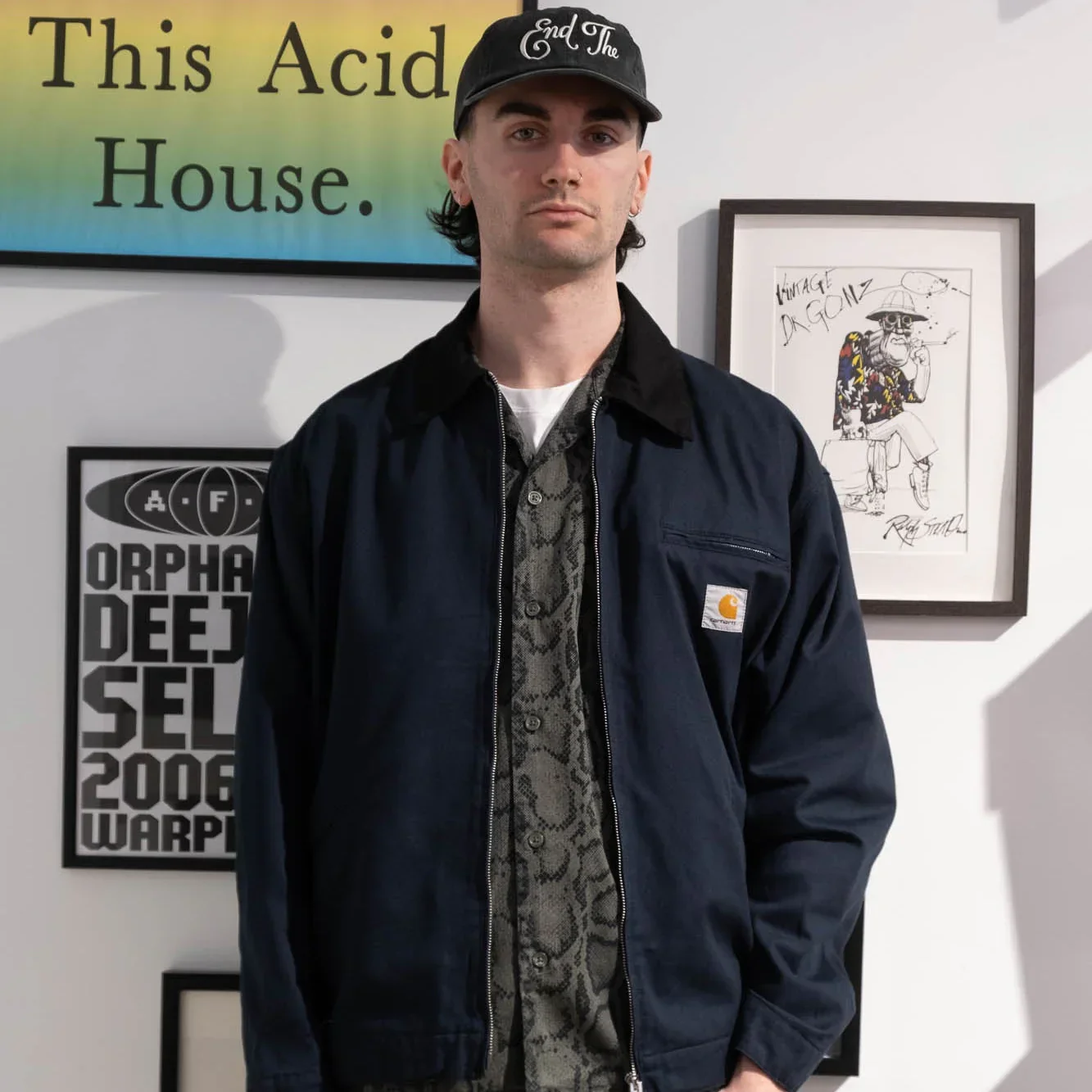 Carhartt WIP OG Detroit Jacket - Deep Night/Black Rinsed - Image 6