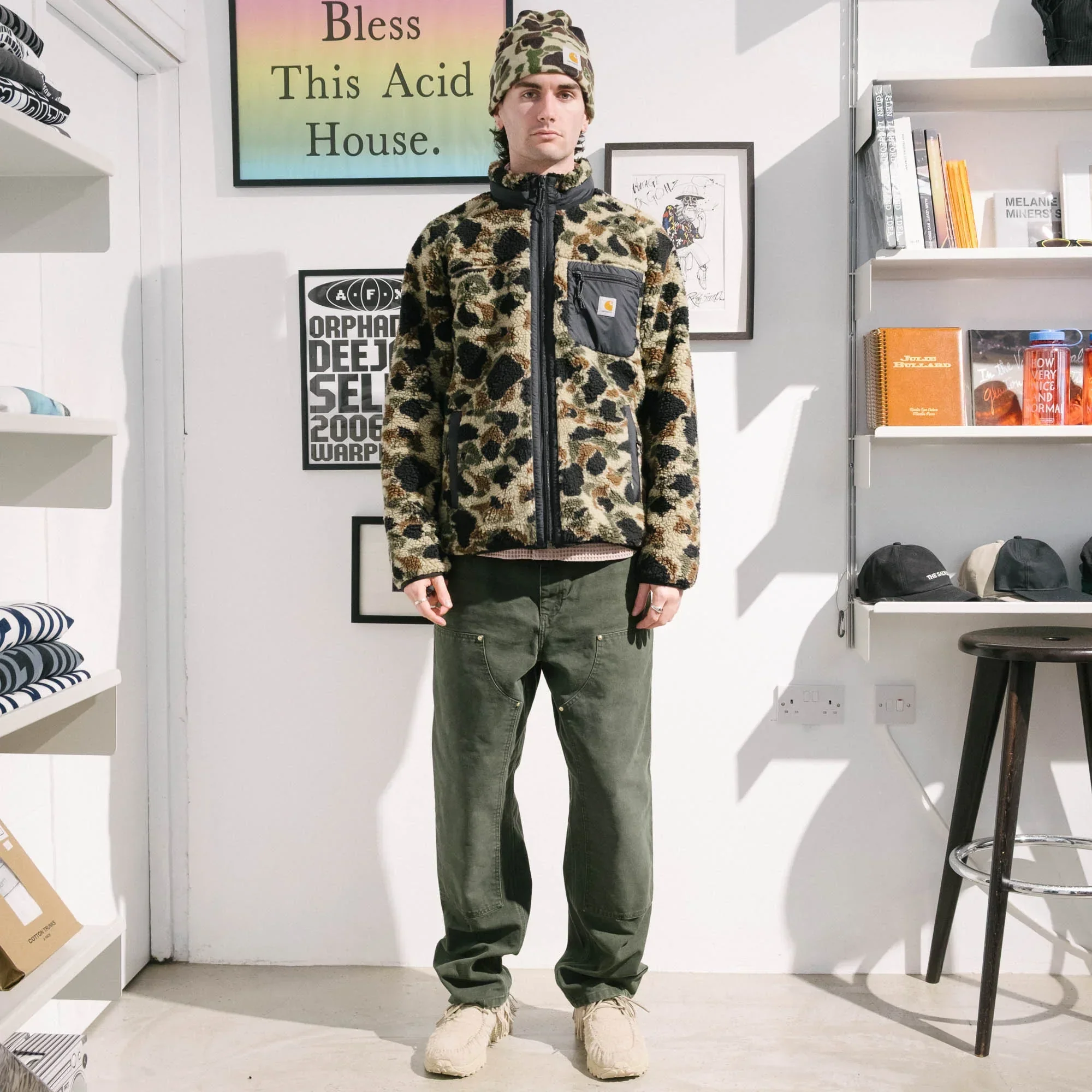 Carhartt WIP Prentis Liner - Camo Duck Jacquard/Green/Black - Image 4