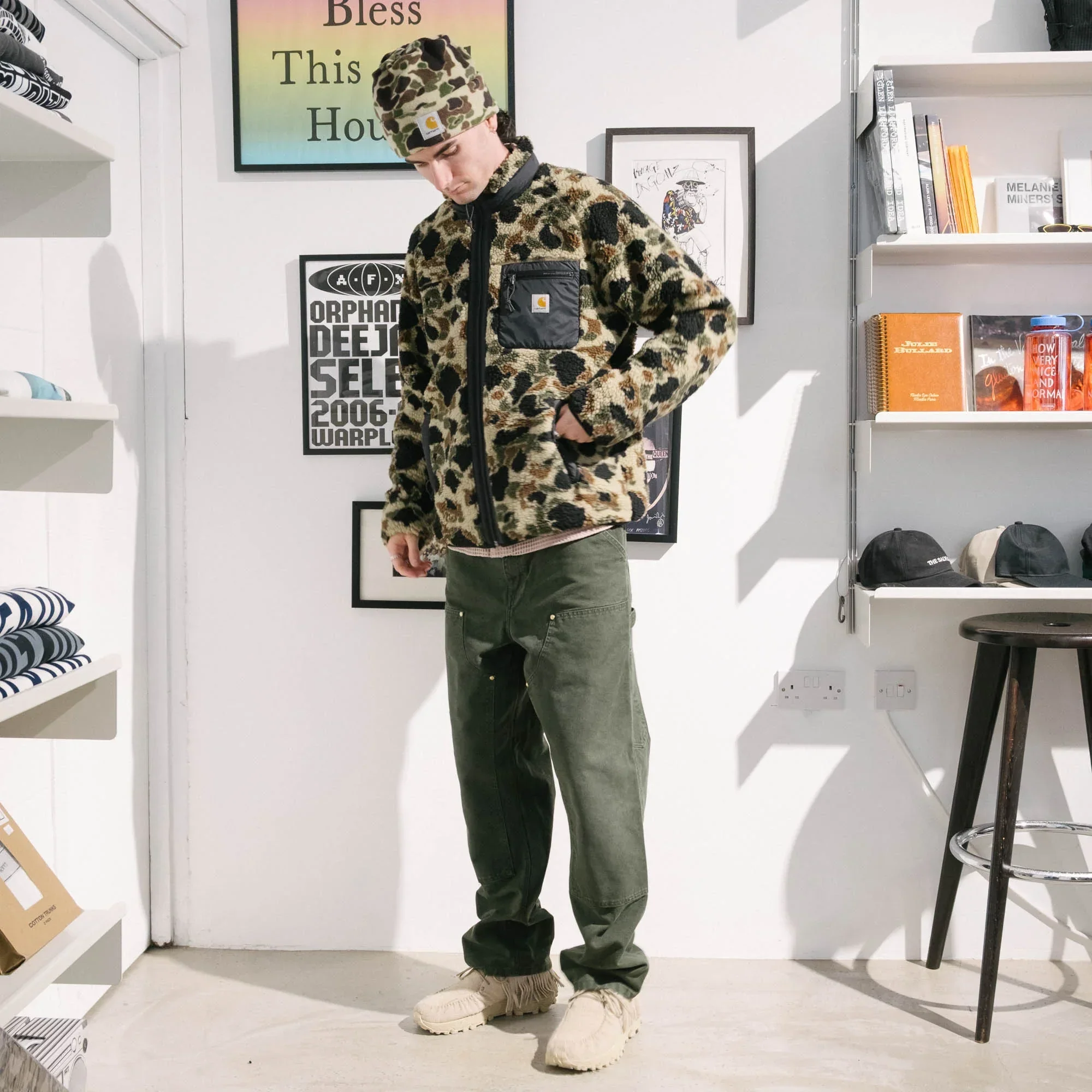 Carhartt WIP Prentis Liner - Camo Duck Jacquard/Green/Black - Image 5
