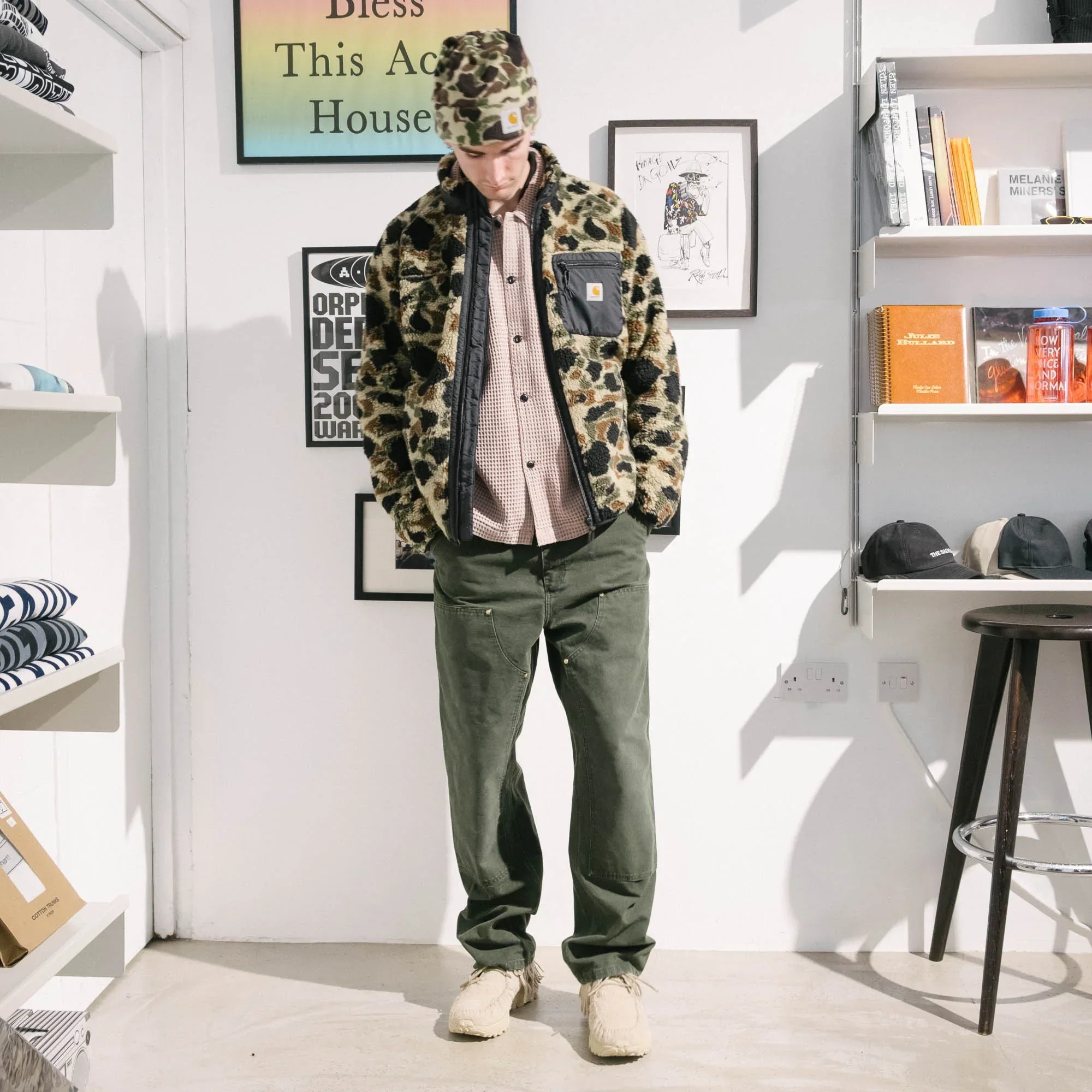Carhartt WIP Prentis Liner - Camo Duck Jacquard/Green/Black - Image 6