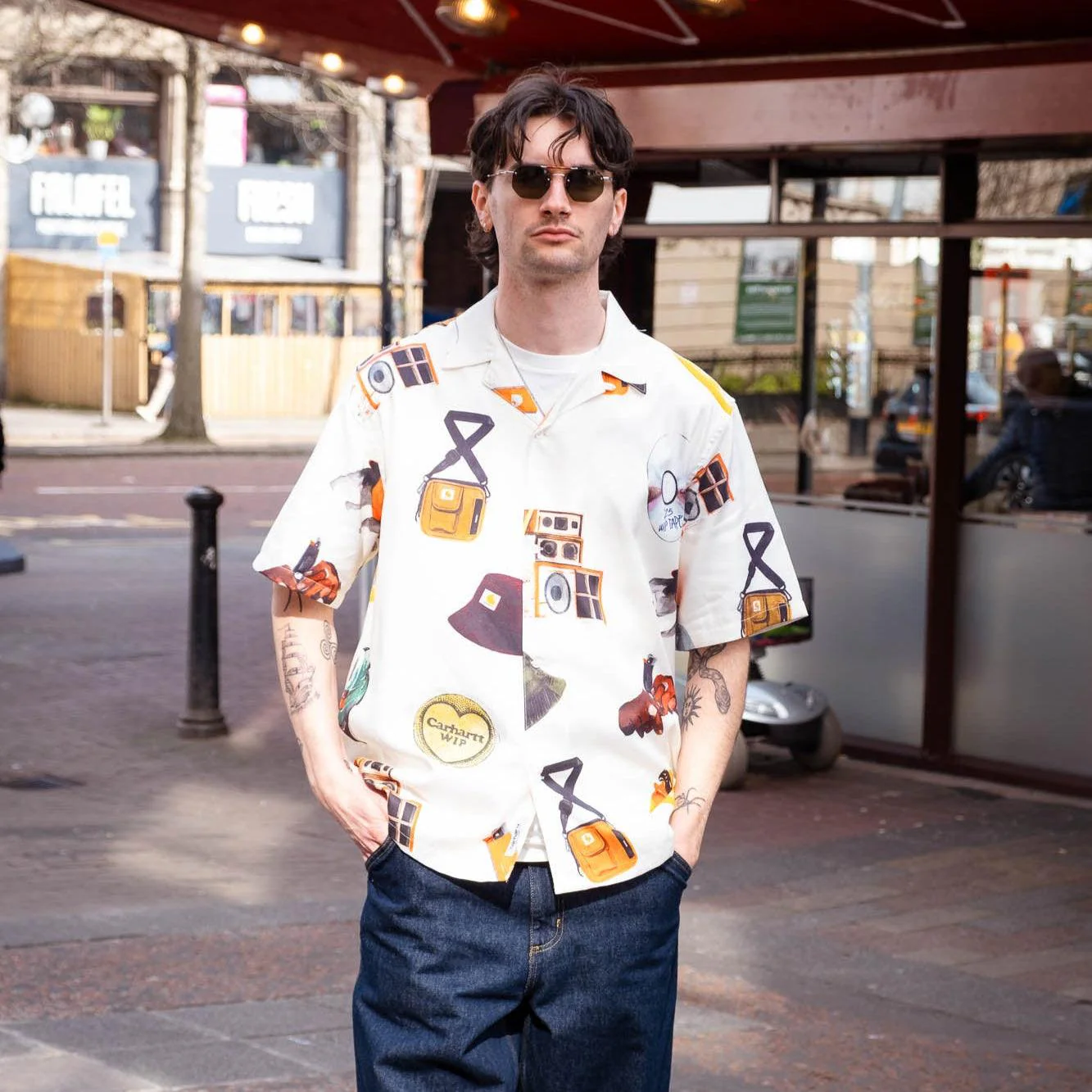 Carhartt WIP S/S Jacob Rochester Shirt - Jacob Rochester Print/Wax - Image 5