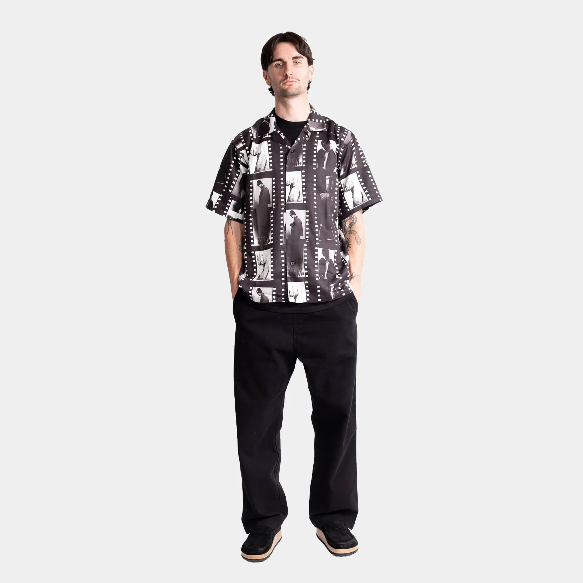 Carhartt WIP S/S Photo Strip Shirt - Black/White - Image 7