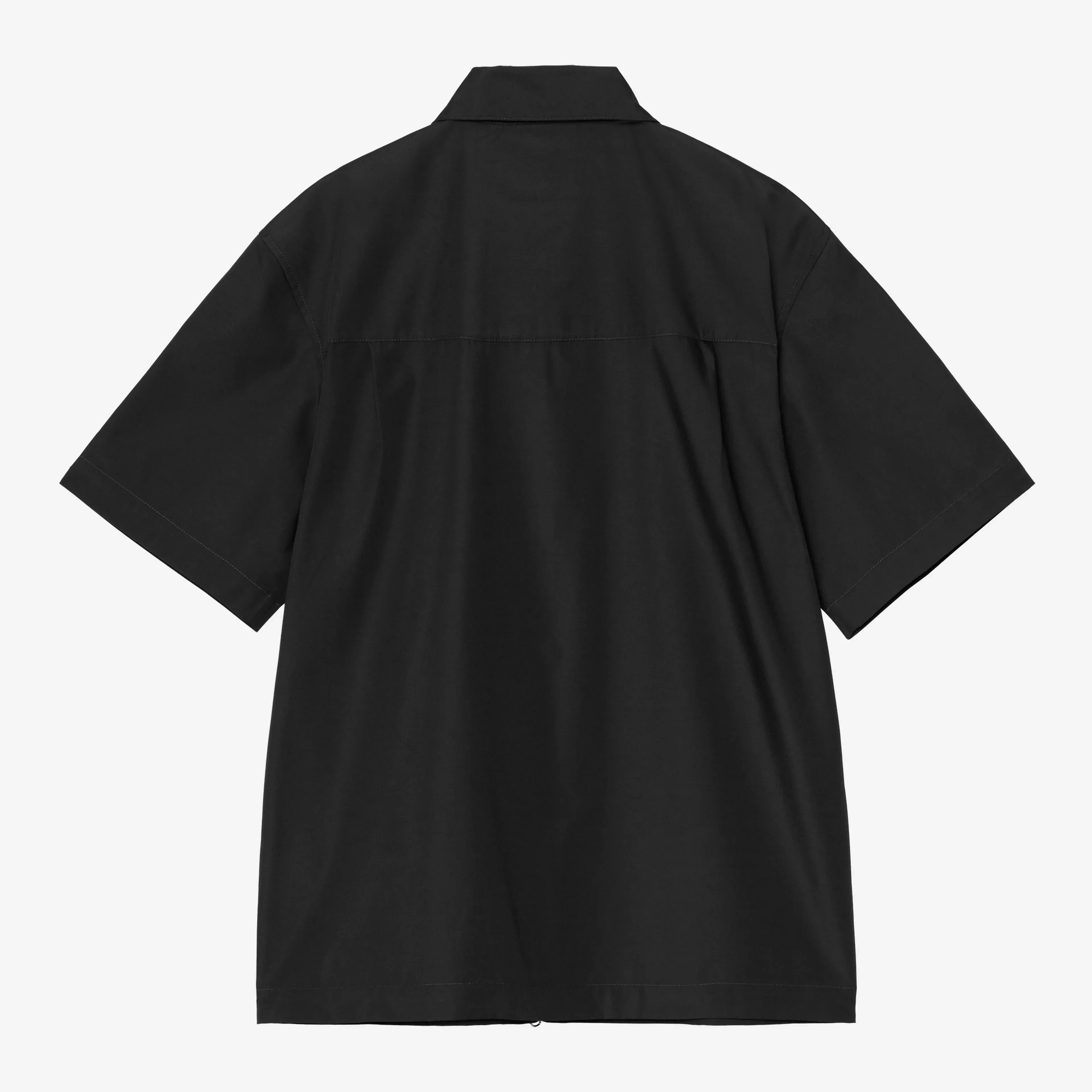 Carhartt WIP S/S Postal Zip Shirt - Black/Wax - Image 2