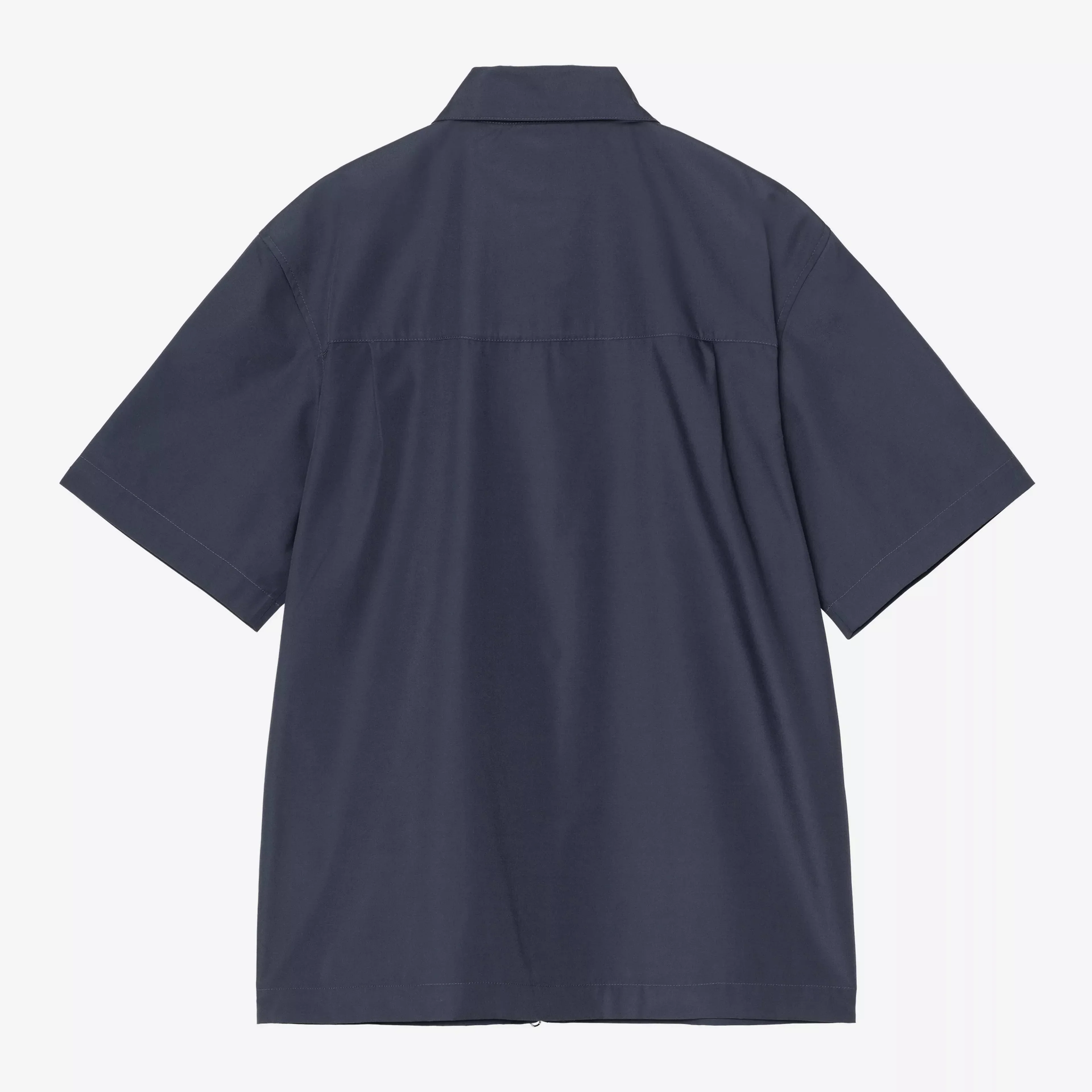 Carhartt WIP S/S Postal Zip Shirt - Blue/Wax - Image 2