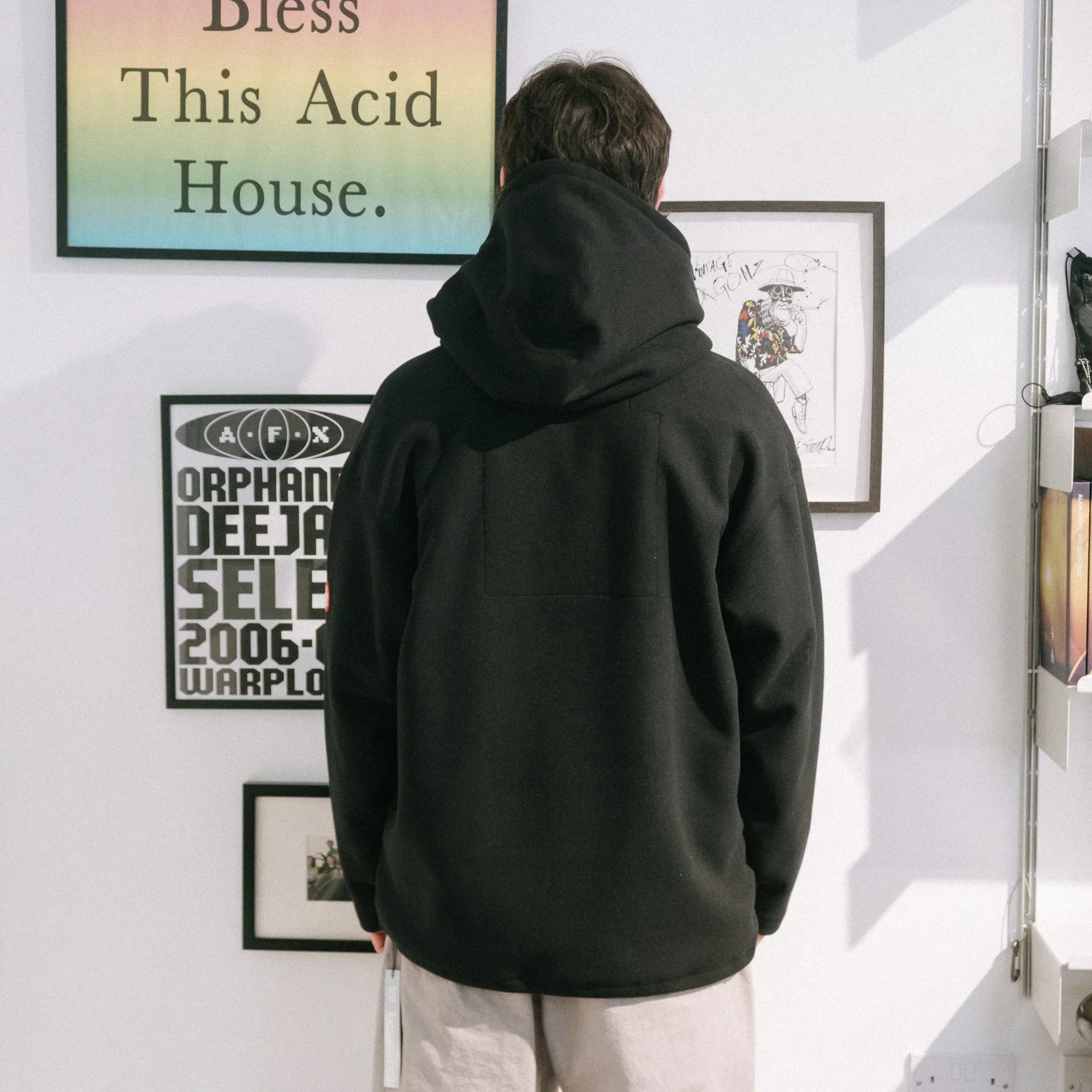 Cav Empt Attached Hood Fleece Zip Up - Black - Image 11