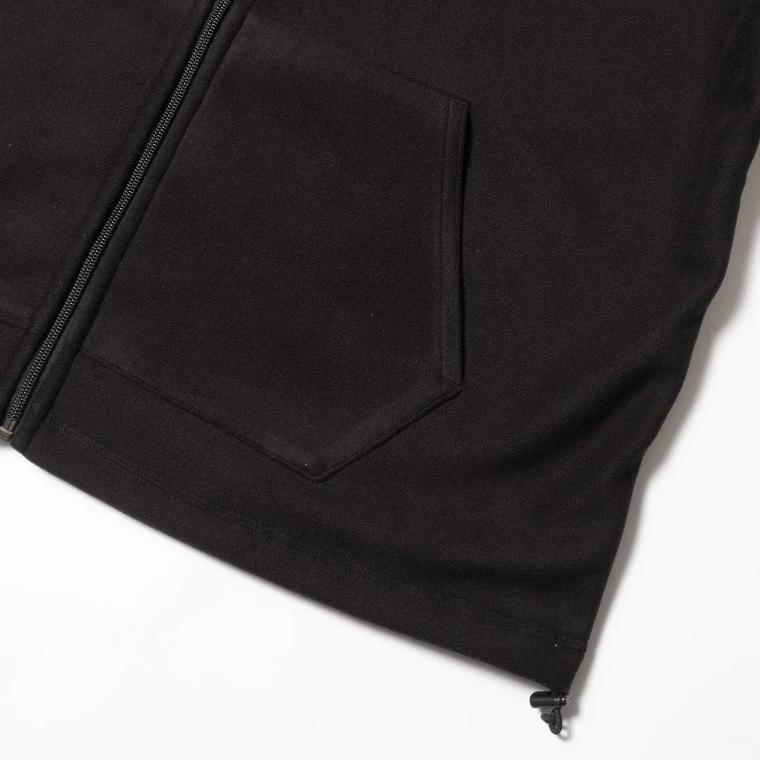 Cav Empt Attached Hood Fleece Zip Up - Black - Image 6