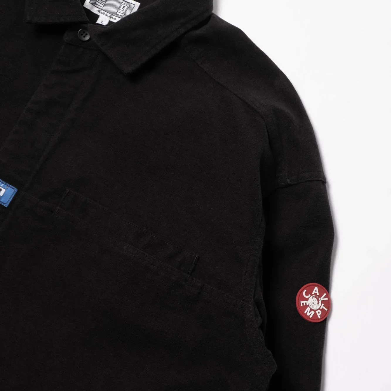 Cav Empt Brushed Cotton Design Big Shirt - Black - Image 3