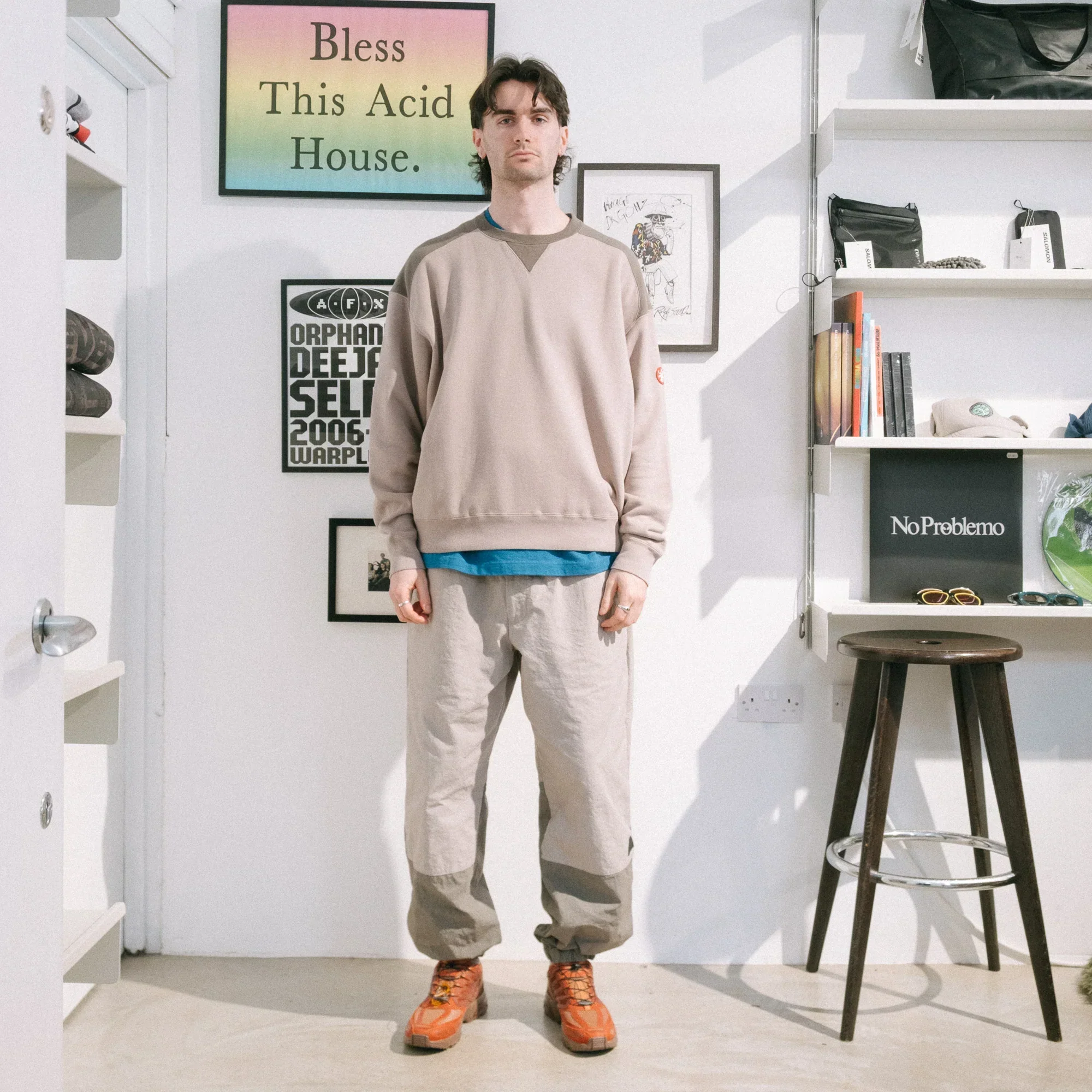 Cav Empt CN Rip Warm Up Pants - Grey - Image 8