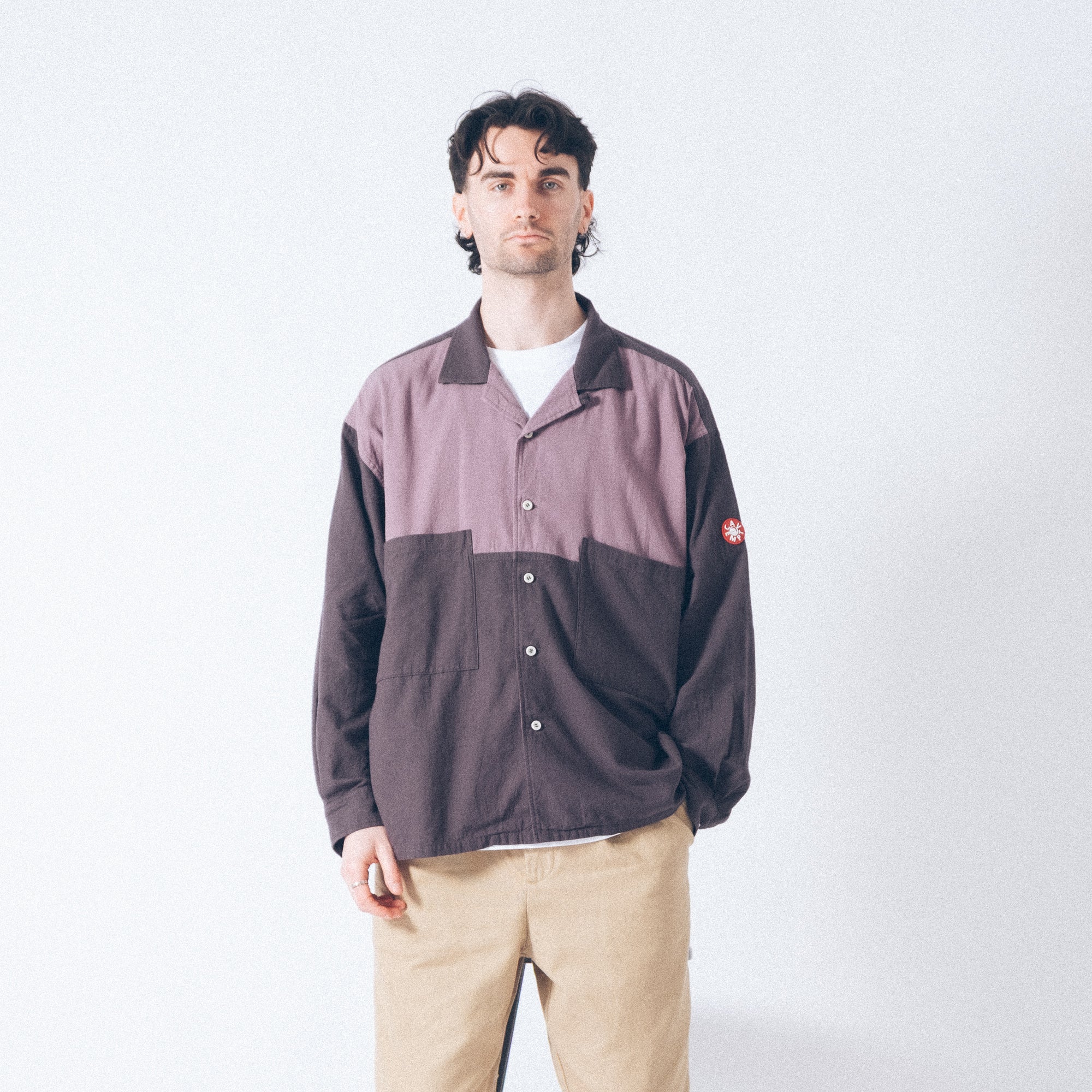 Cav Empt Coloured Cotton Twill Open Shirt - Charcoal - Image 6
