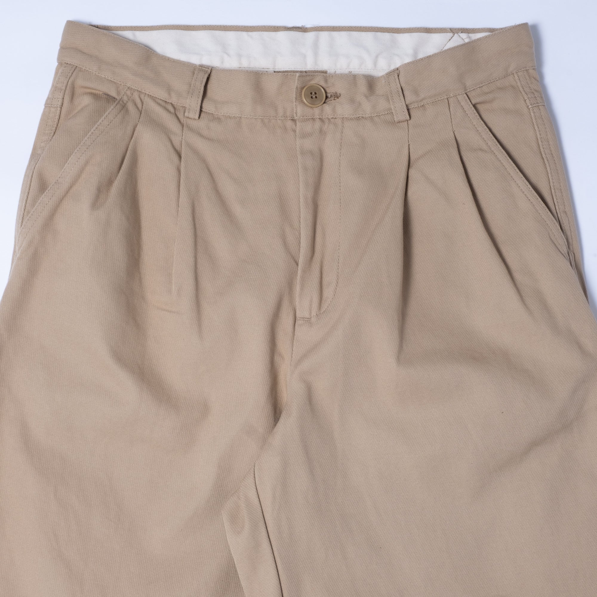 Cav Empt Cotton Casual Two Tuck Pants - Beige - Image 2