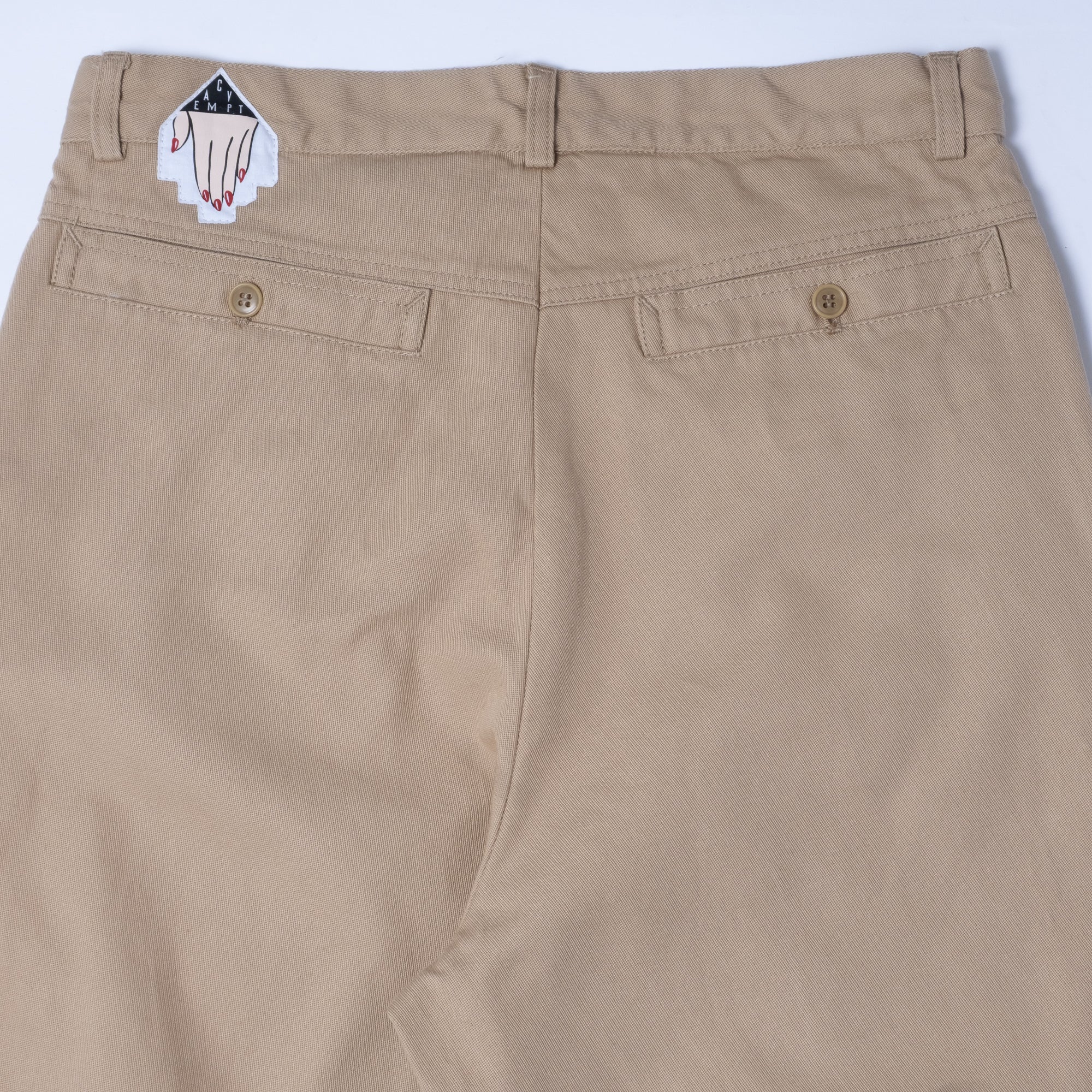 Cav Empt Cotton Casual Two Tuck Pants - Beige - Image 5