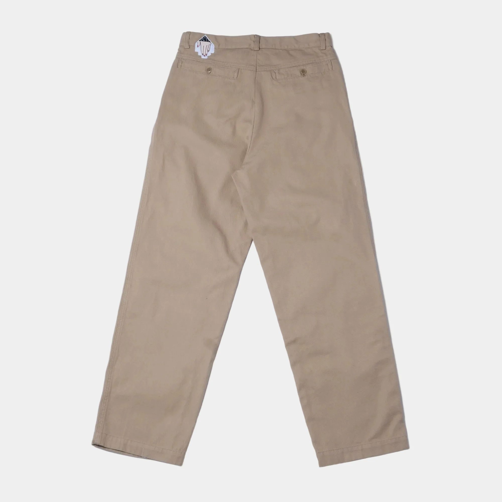 Cav Empt Cotton Casual Two Tuck Pants - Beige - Image 6