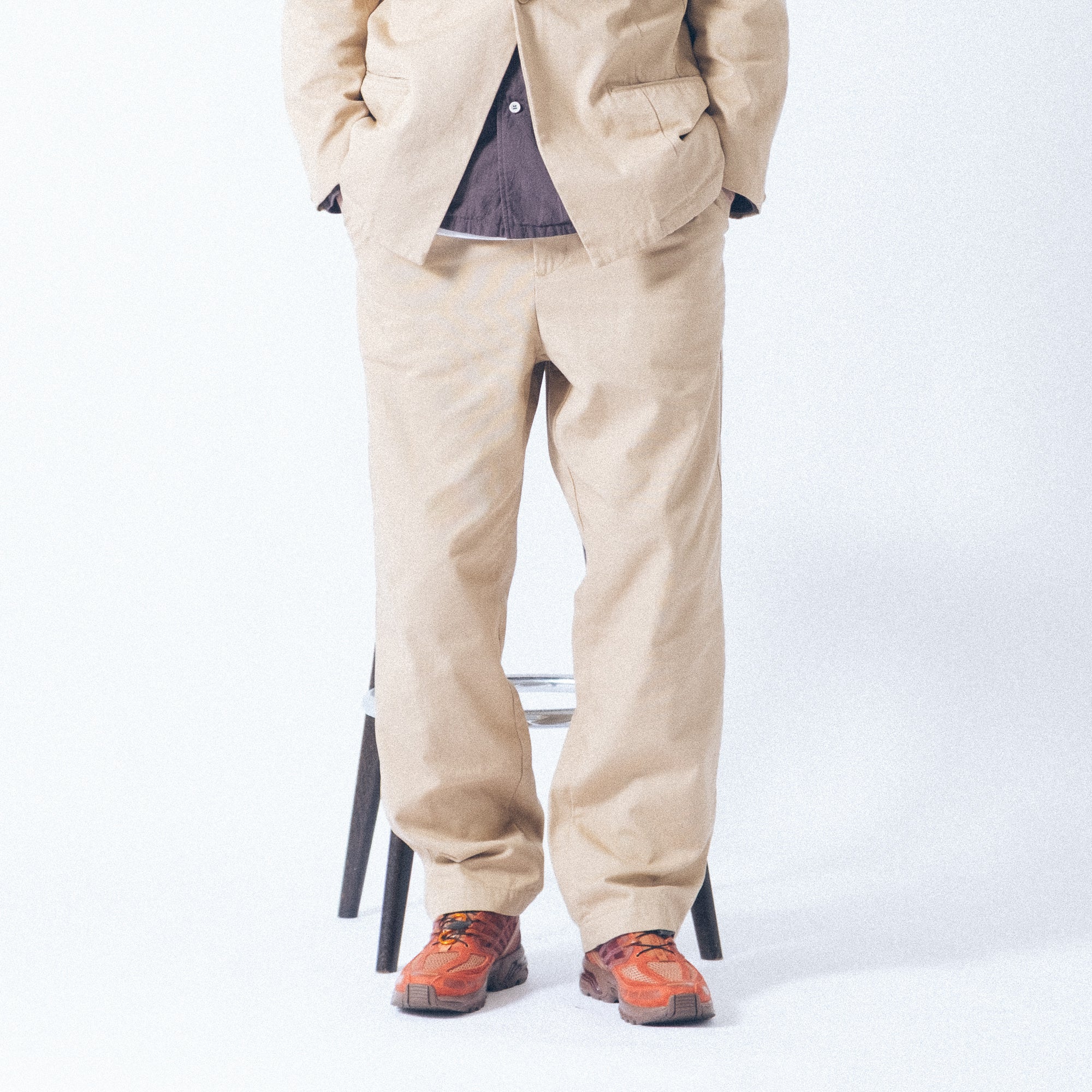 Cav Empt Cotton Casual Two Tuck Pants - Beige - Image 7