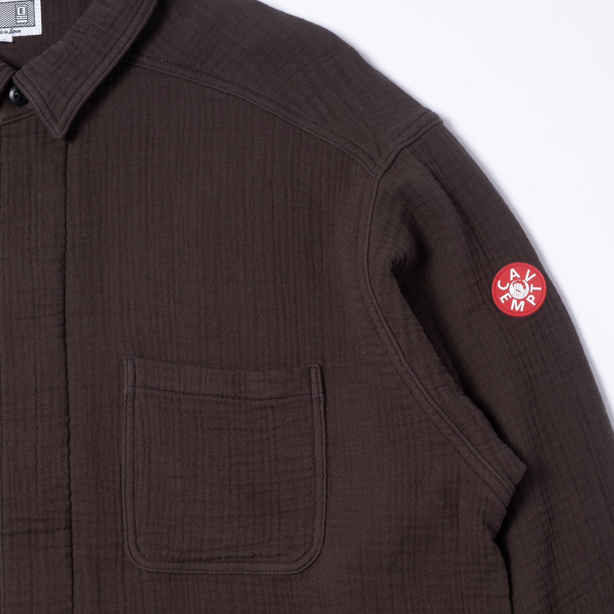 Cav Empt Cotton Gauze Short Shirt Jacket - Charcoal - Image 3