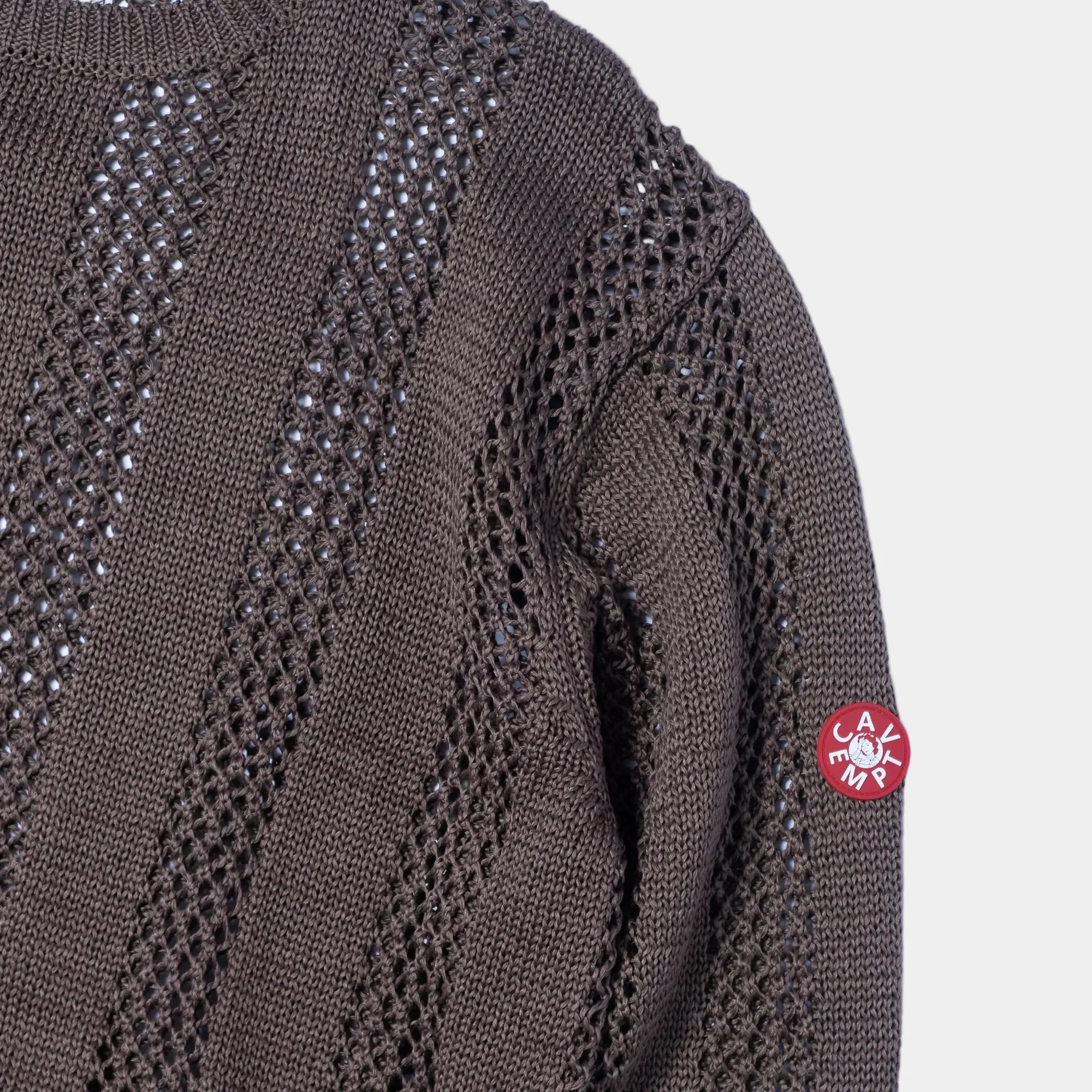 Cav Empt Cotton Wale Stripe Knit Sweater - Khaki - Image 3