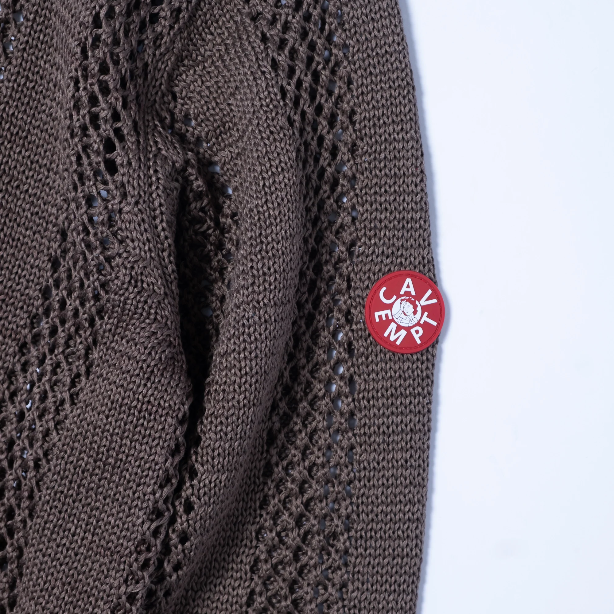 Cav Empt Cotton Wale Stripe Knit Sweater - Khaki - Image 5