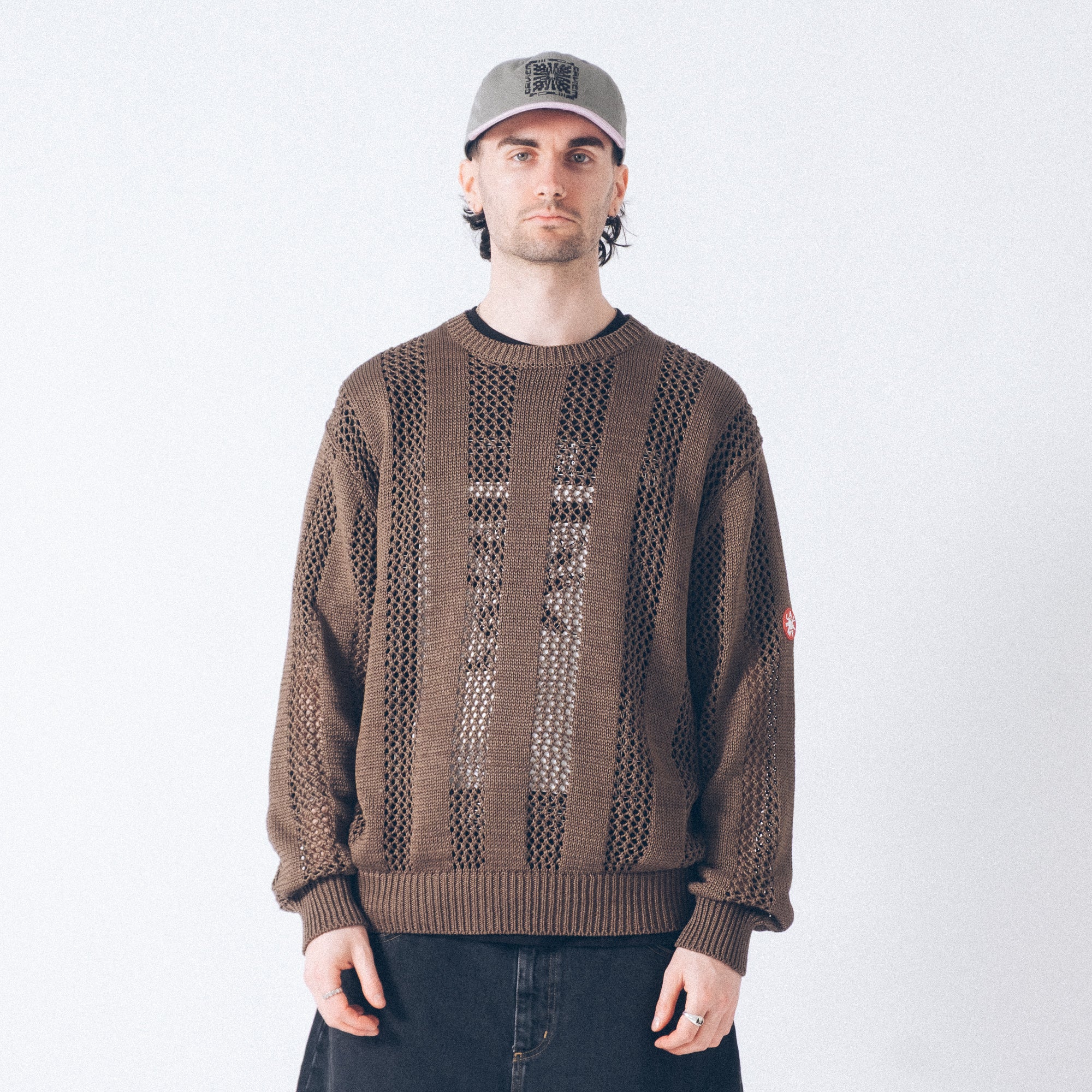 Cav Empt Cotton Wale Stripe Knit Sweater - Khaki - Image 7