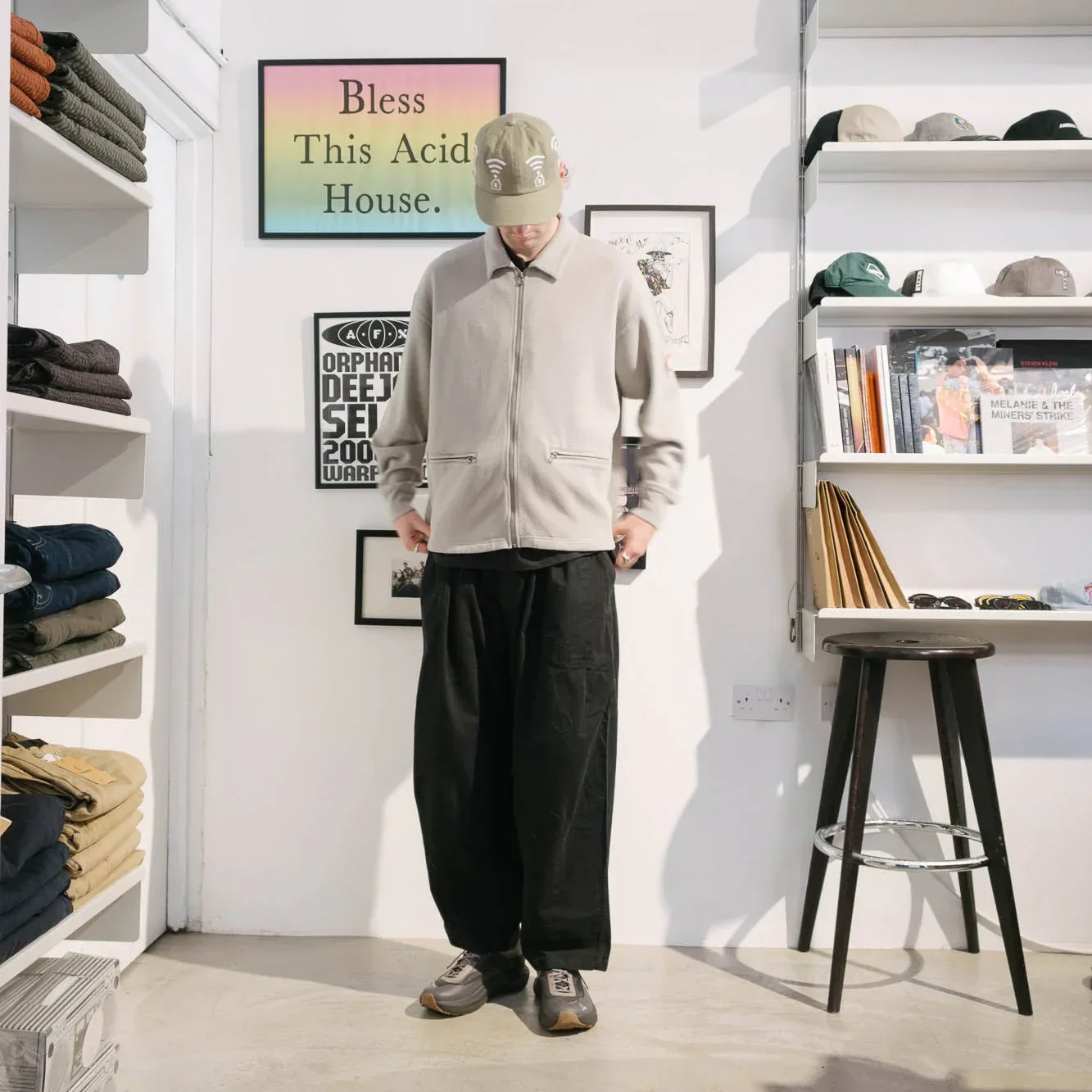 Cav Empt DBL Knit Collared Zip Up - Khaki - Image 2