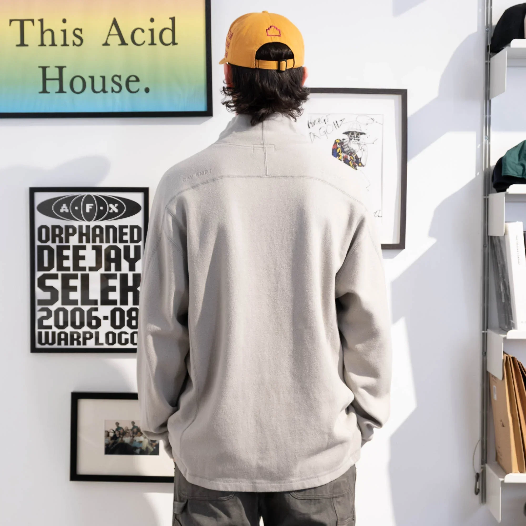 Cav Empt DBL Knit Half Zip Long Sleeve - Khaki - Image 8