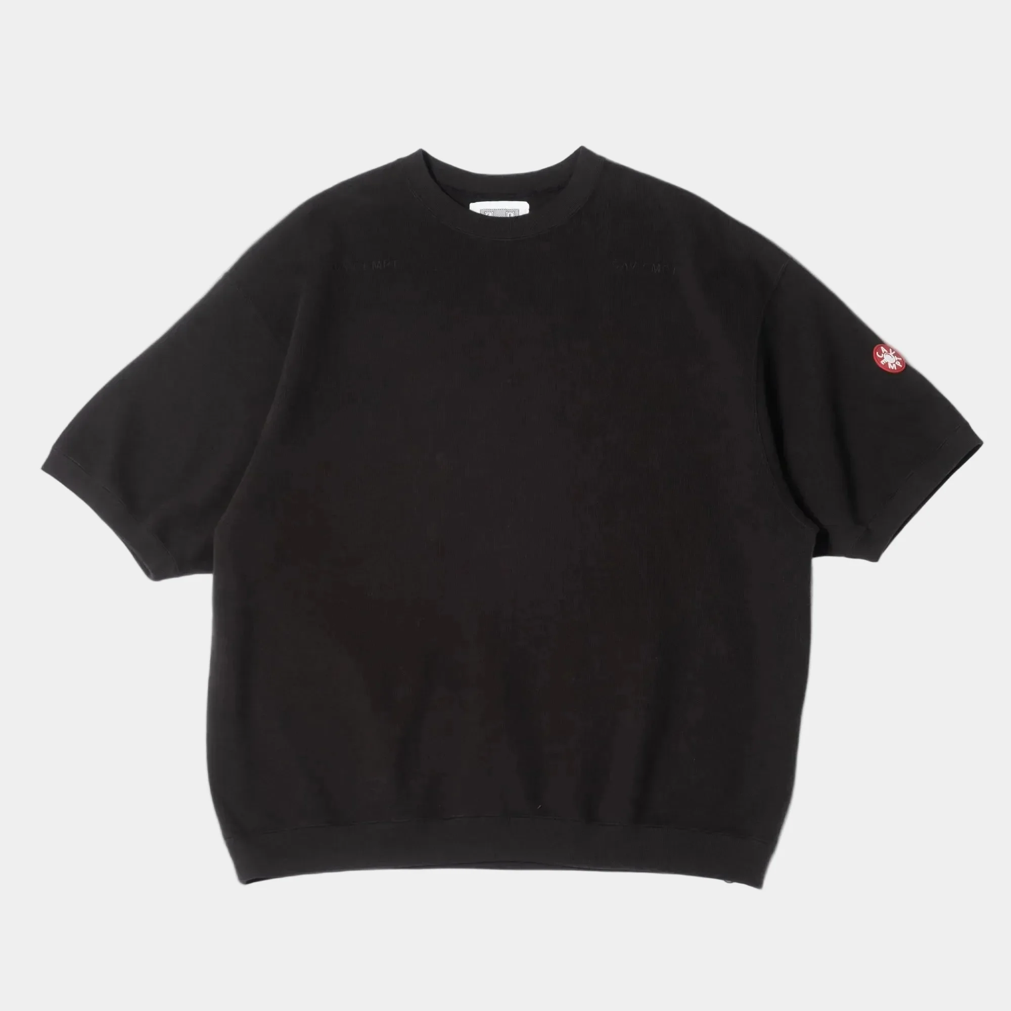 Cav Empt DBL Knit Short Sleeve Crew Neck - Black