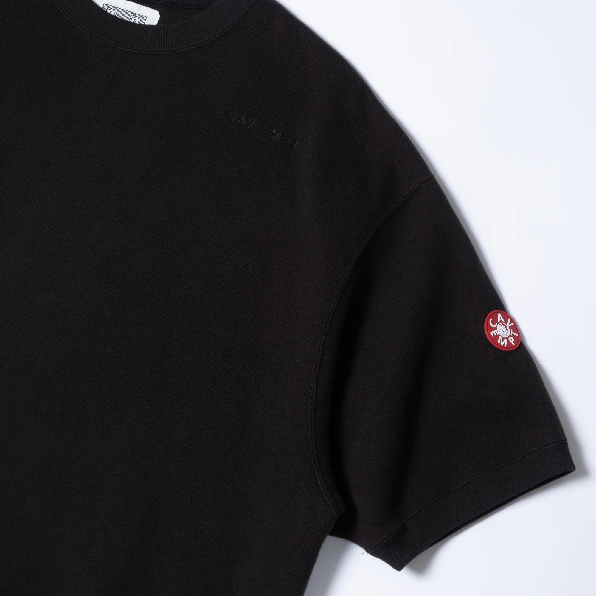 Cav Empt DBL Knit Short Sleeve Crew Neck - Black - Image 3