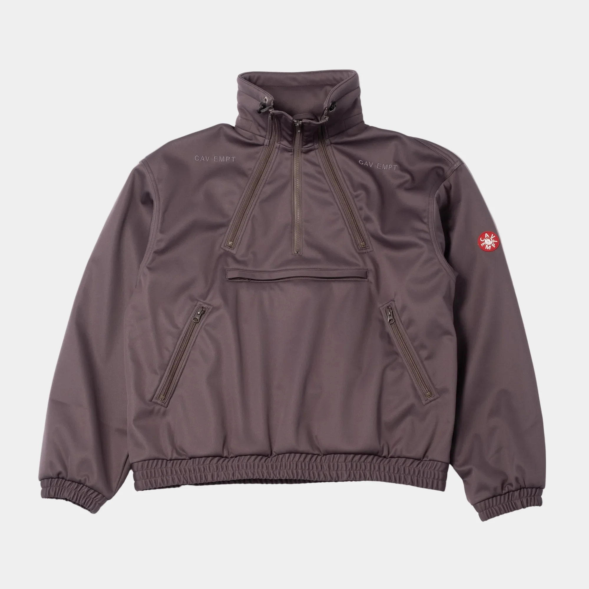 Cav Empt Fleece Back Half Zip - Grey