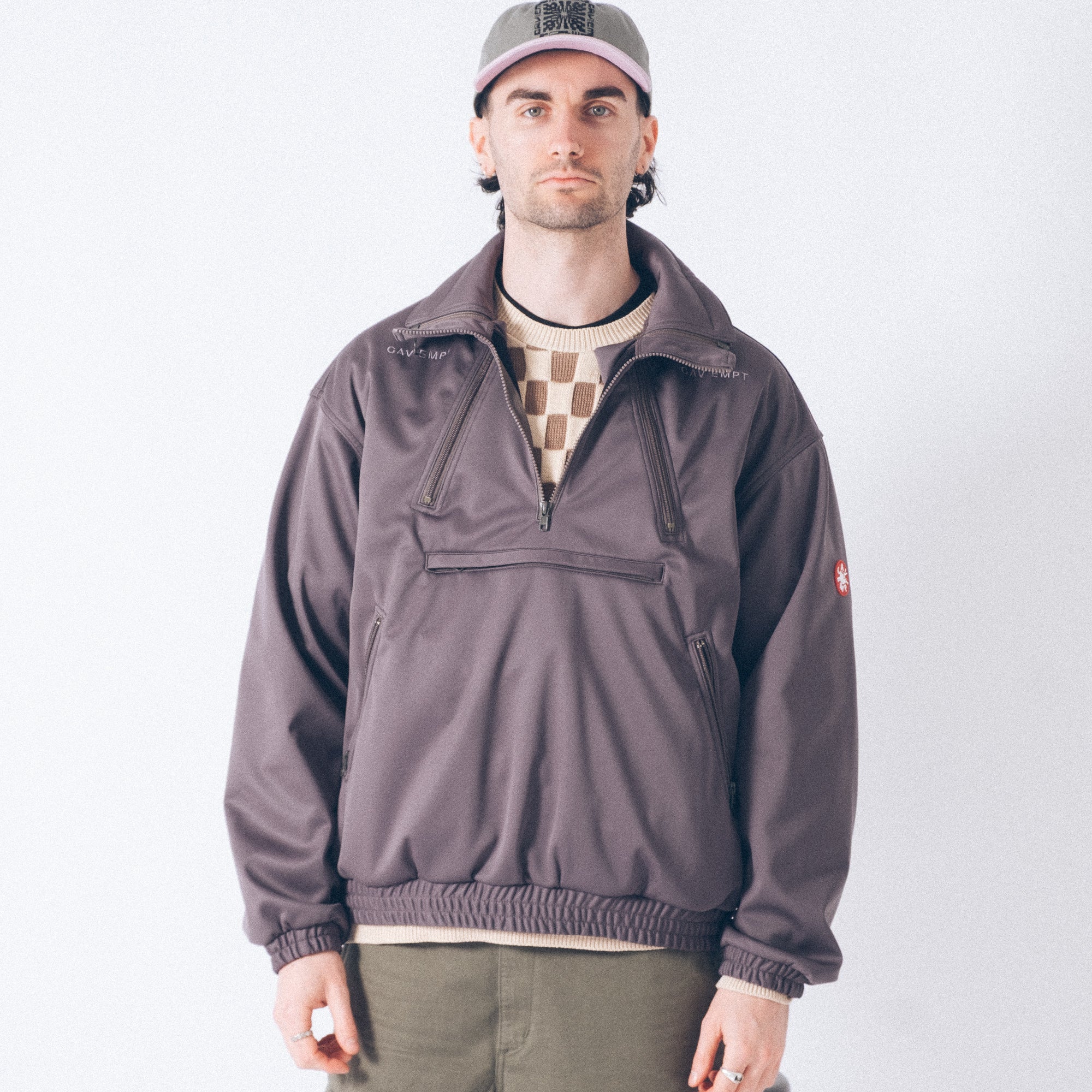 Cav Empt Fleece Back Half Zip - Grey - Image 10