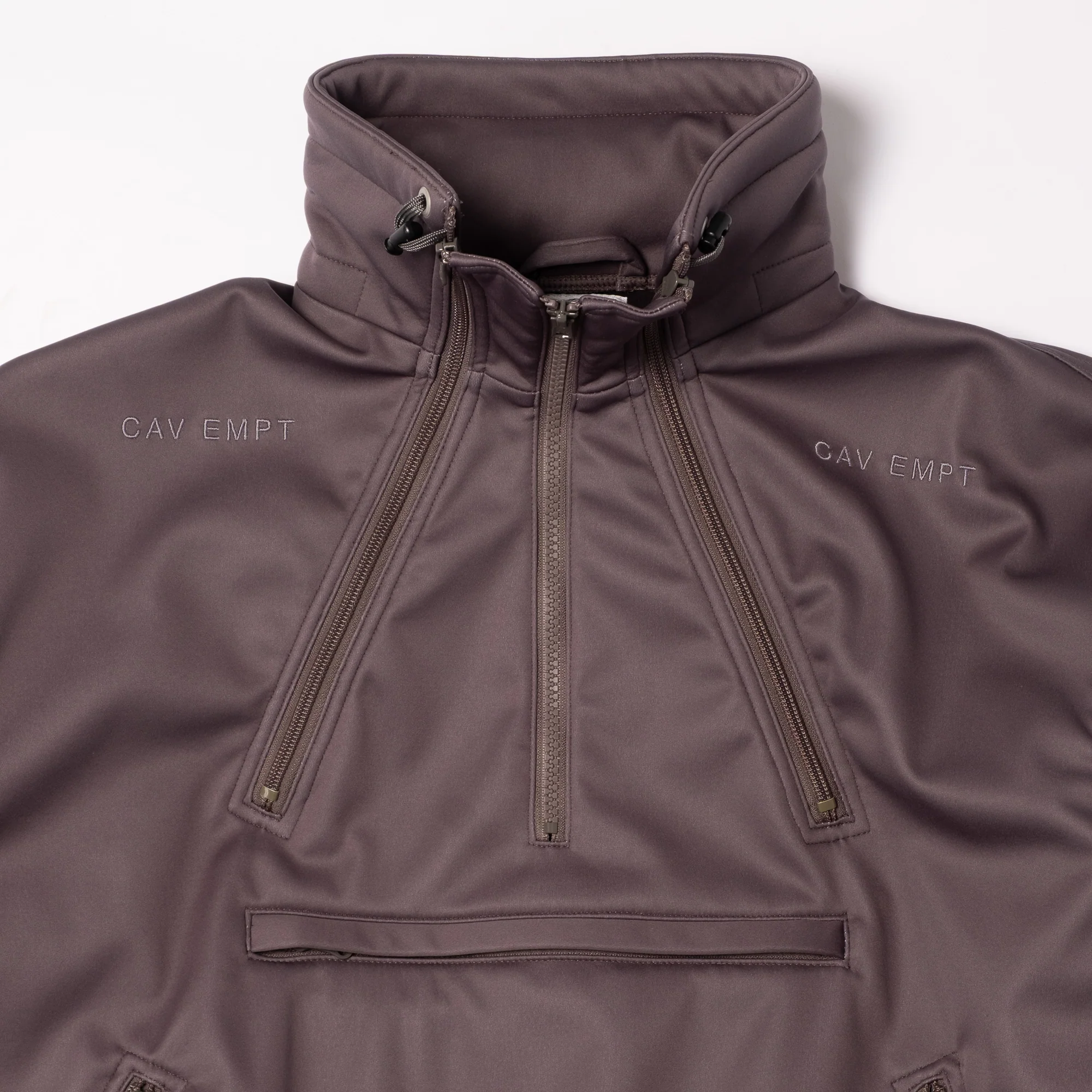 Cav Empt Fleece Back Half Zip - Grey - Image 2