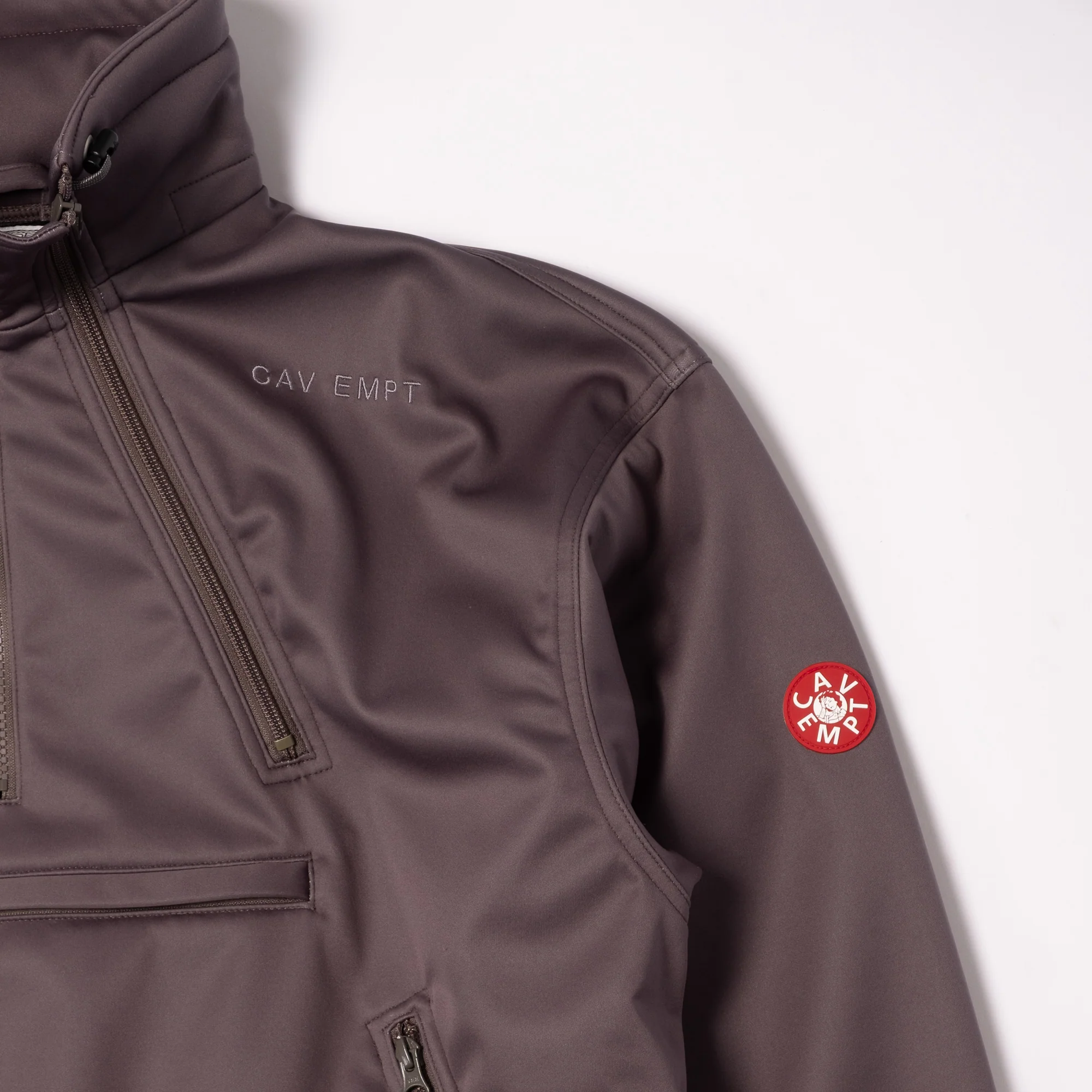 Cav Empt Fleece Back Half Zip - Grey - Image 3