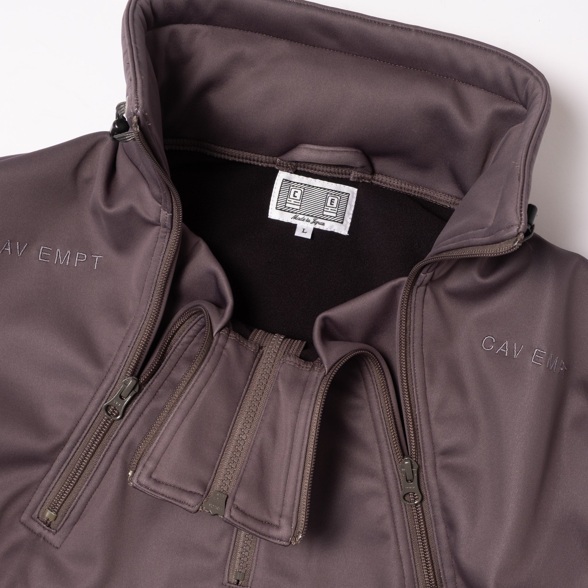 Cav Empt Fleece Back Half Zip - Grey - Image 5