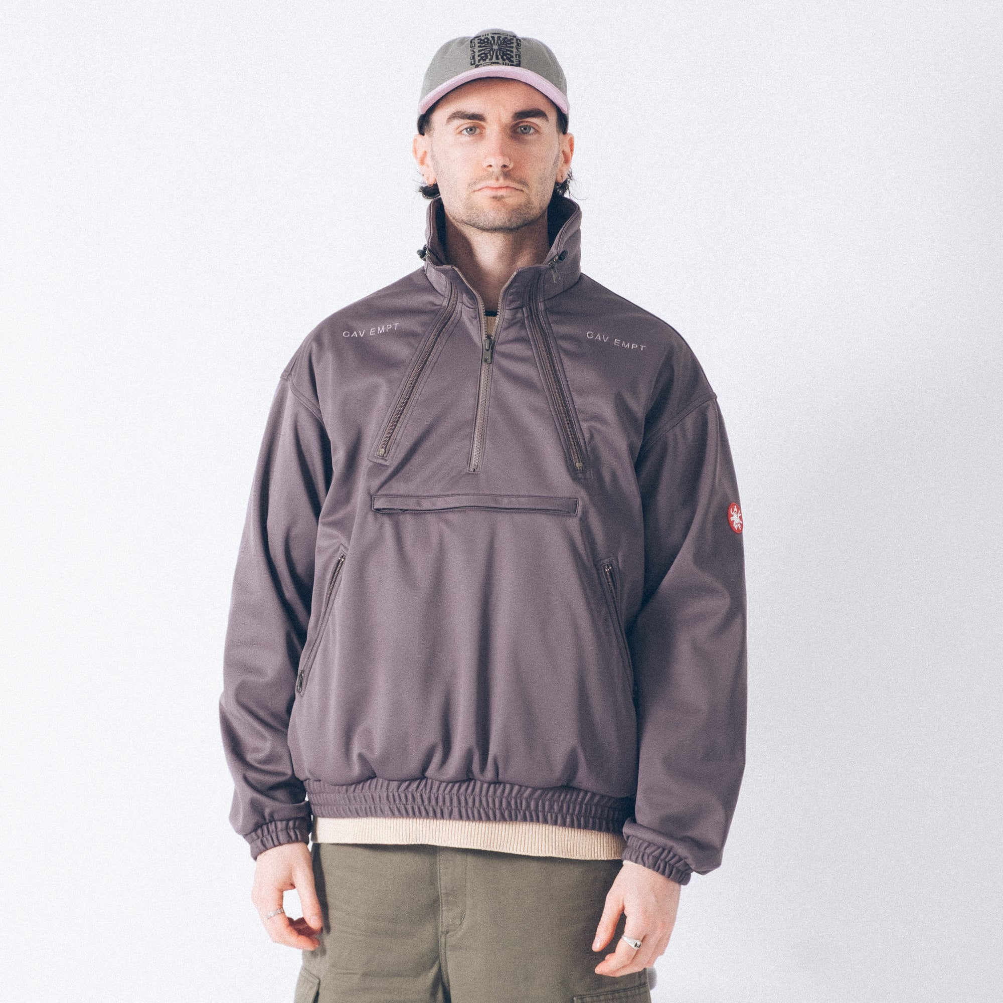 Cav Empt Fleece Back Half Zip - Grey - Image 8