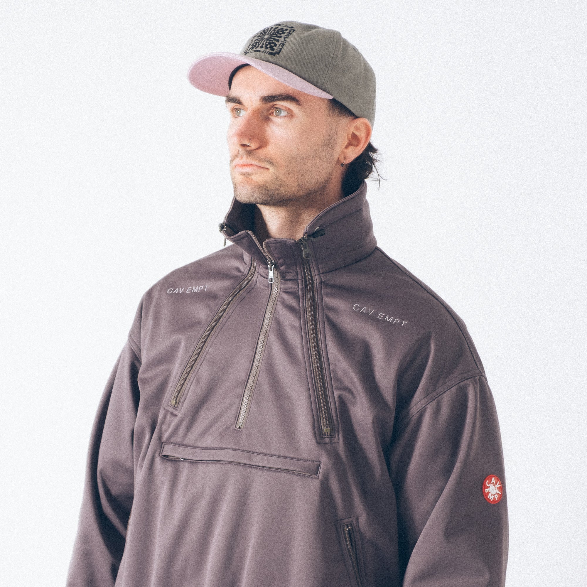 Cav Empt Fleece Back Half Zip - Grey - Image 9