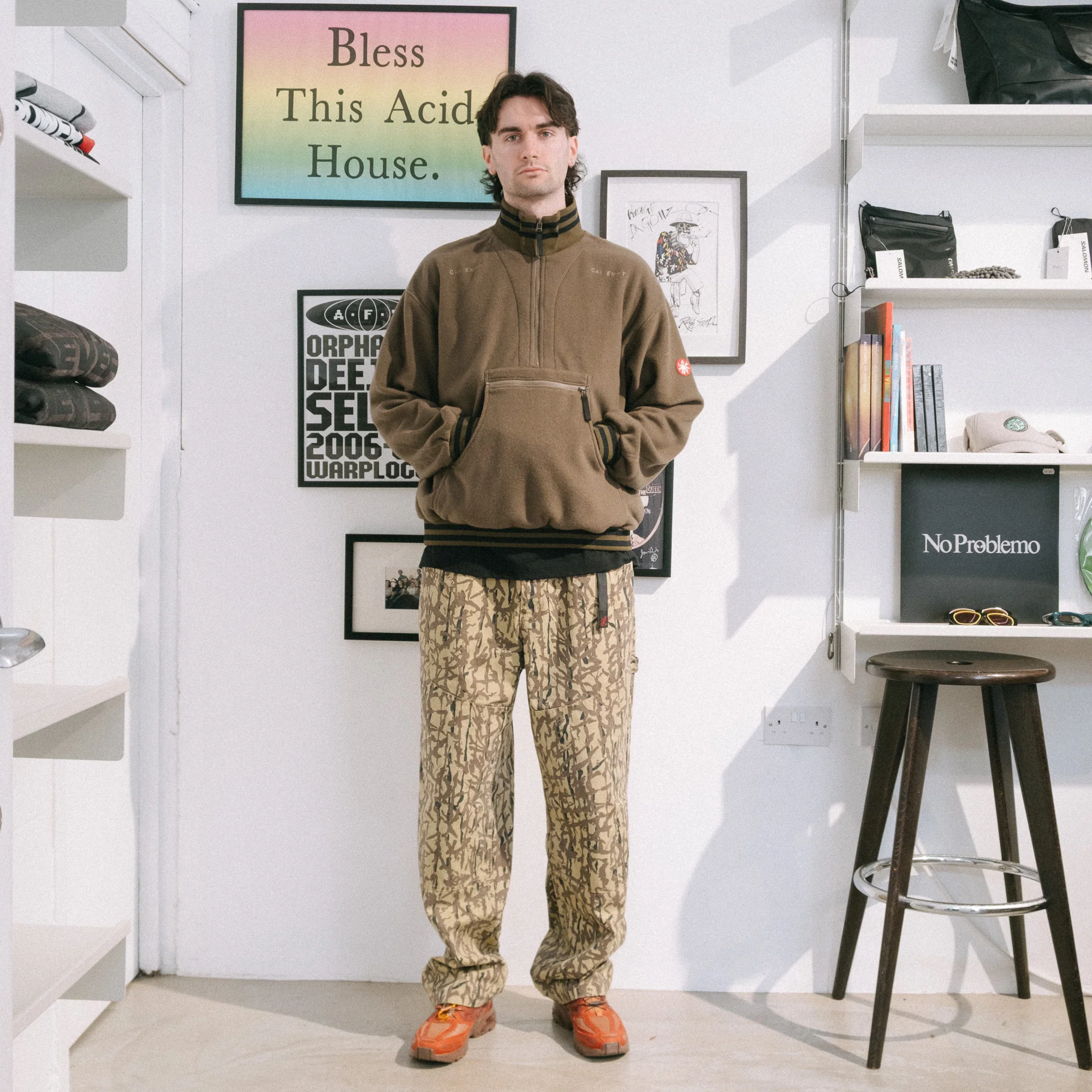 Cav Empt Fleece Half Zip Up - Khaki - Image 8