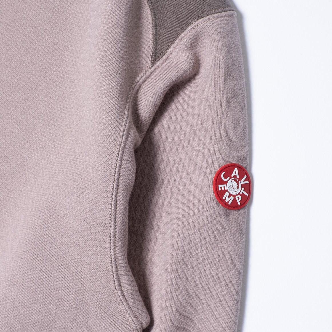 Cav Empt Half Panel Shoulder Crew Neck  - Beige - Image 3